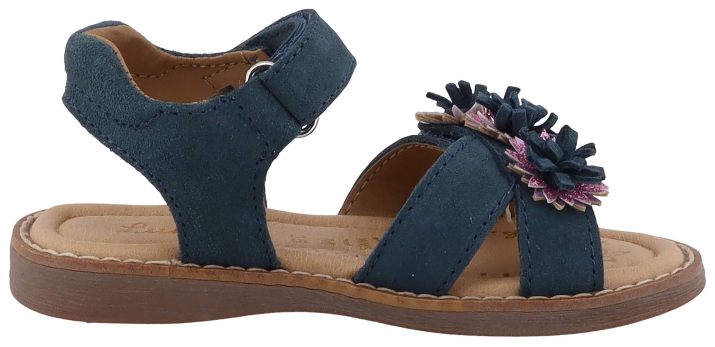 Lurchi Sandale »Loona«  Klettschuh mit Blütenapplikation, Grössenschablone zum Download