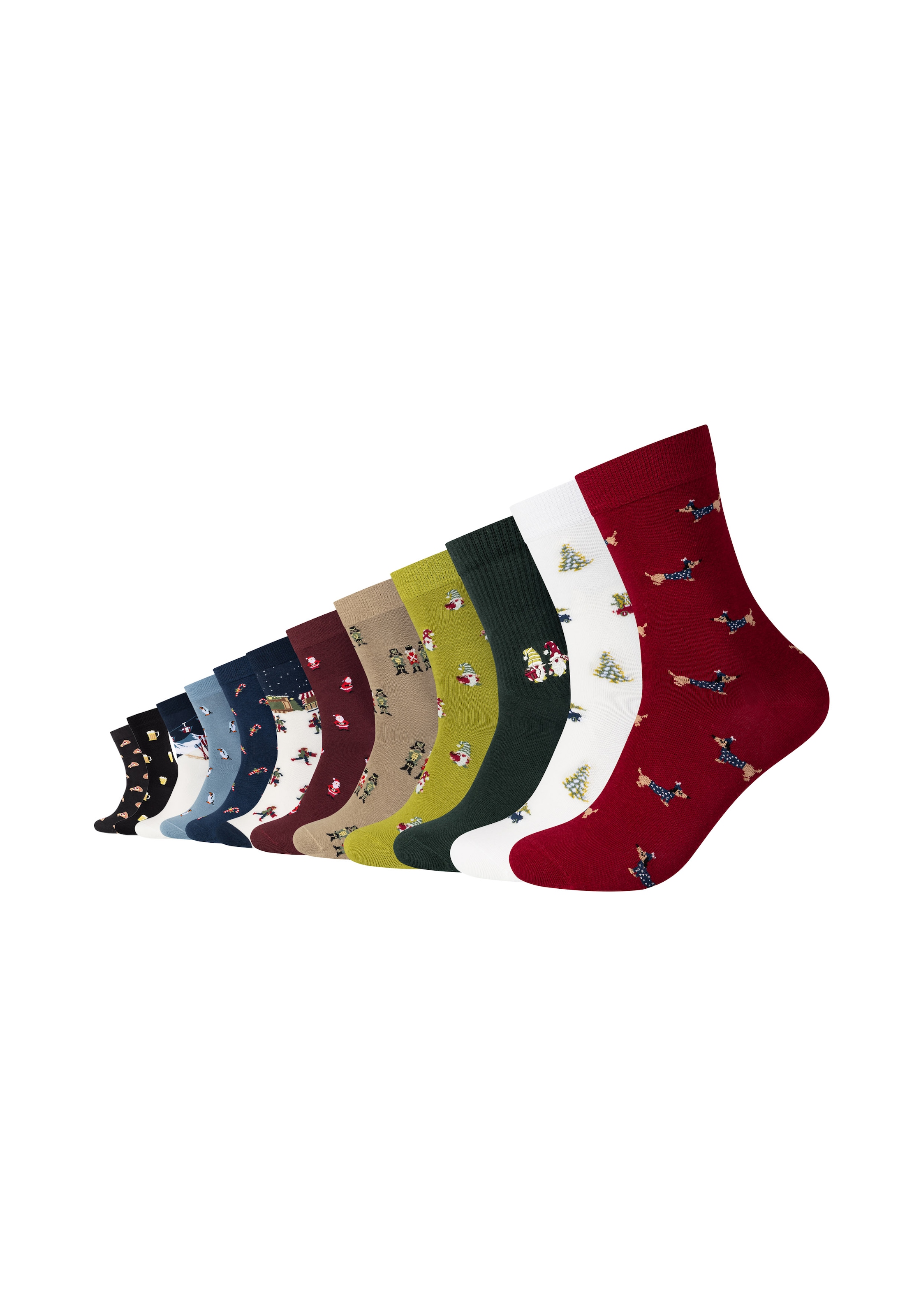 Flip Sox Chaussettes 12 paires,  mit Motivsocken, aus gekämmter Baumwolle