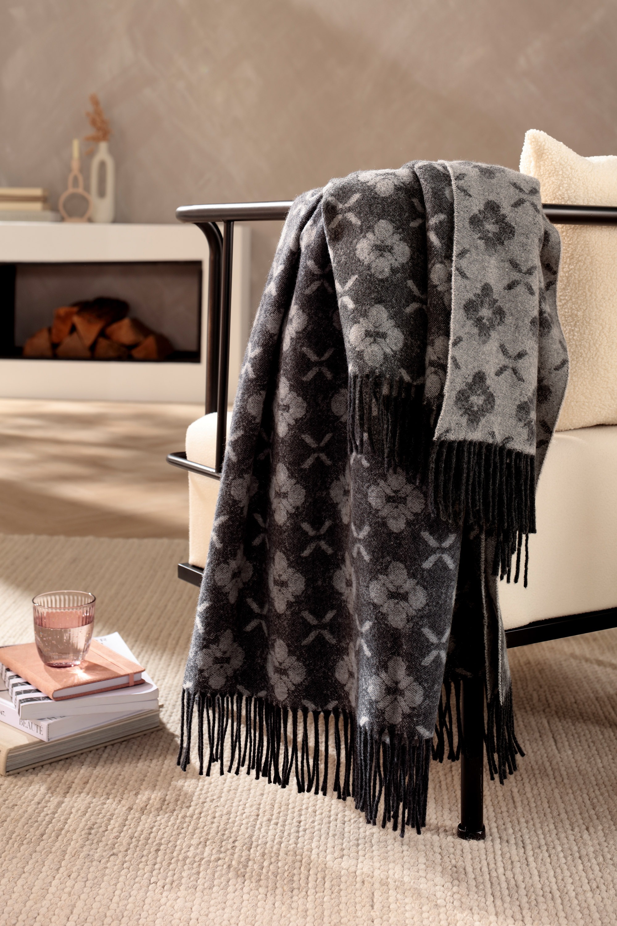 Biederlack Couverture d'intérieur »Plaid Primo« Kaschmir-Wolle-Mix