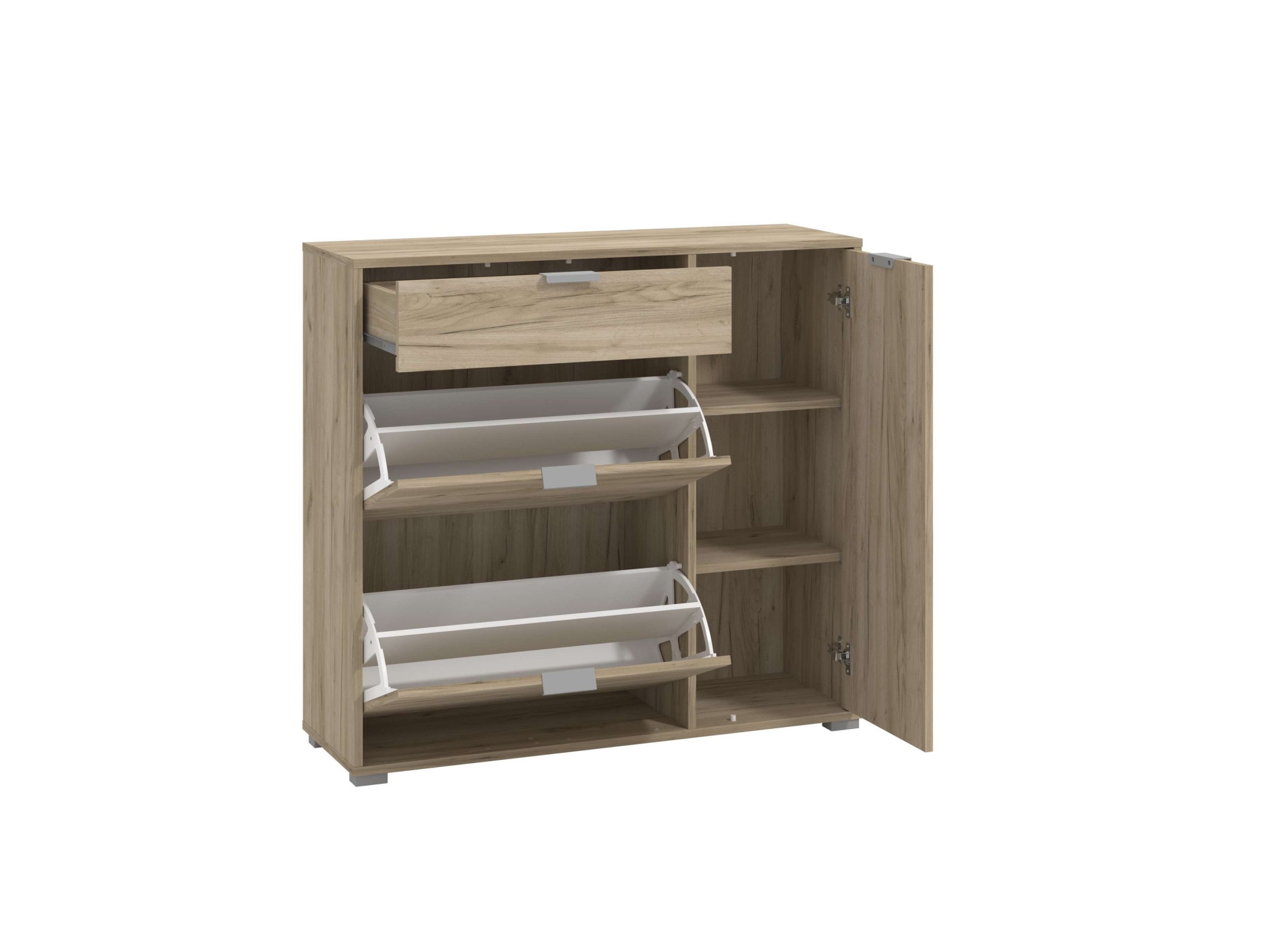 INOSIGN Schuhschrank »Arco 2, Schuhkommode, Schuhregal, Breite 102 cm« 2 Klappen mit Doppelschuhtrommeln, mit Schublade, in modernen Farben