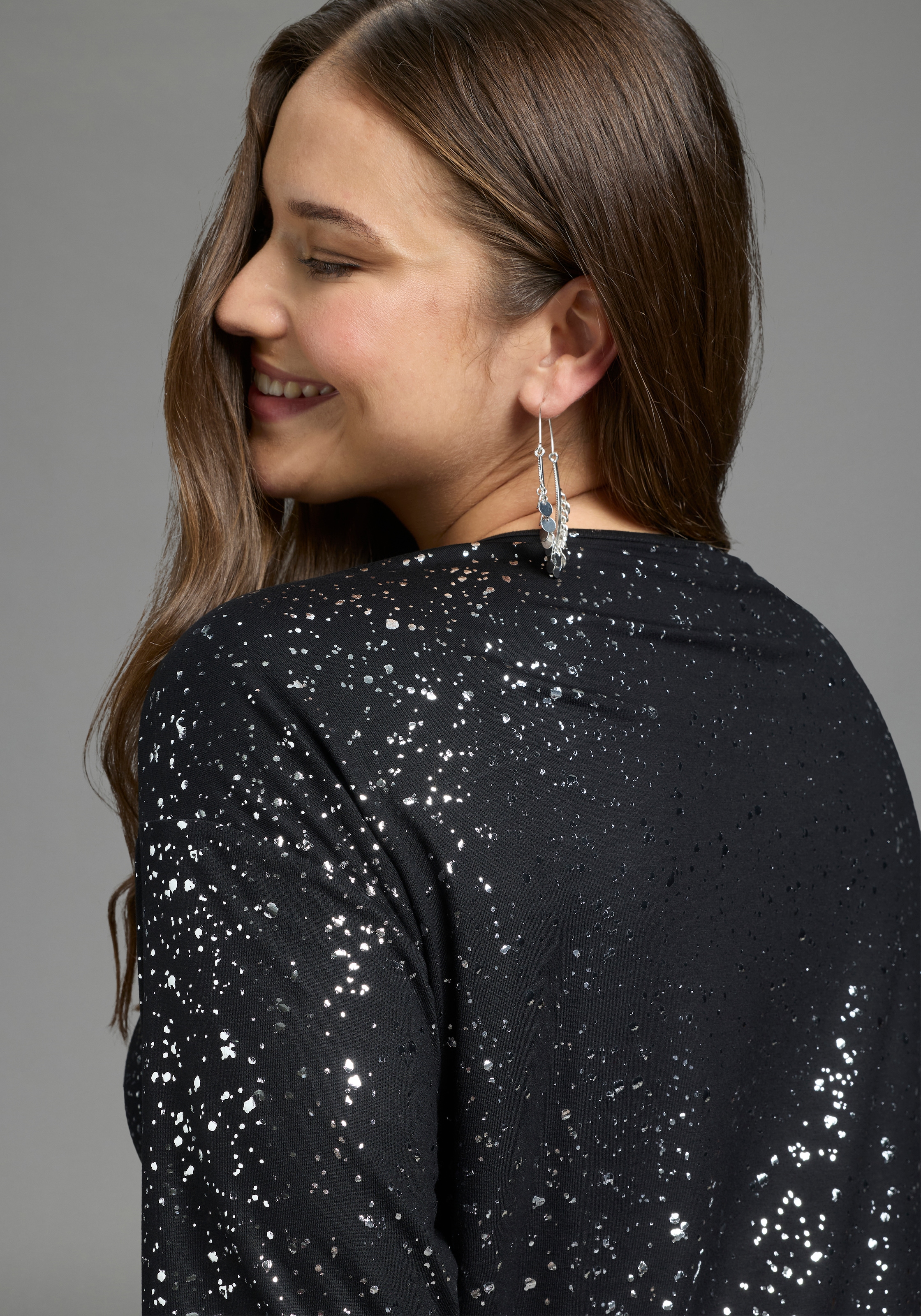 Laura Scott CURVE 3/4-Arm-Shirt »Grosse Grössen« in figurumspielender Passform, hüftbedeckende Länge