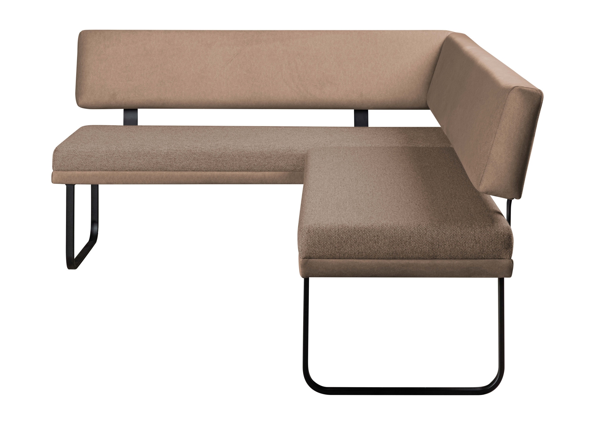 GOODproduct Eckbankgruppe »Gabi Essecke, Sitzgruppe, Eckbankgruppe, Küchenbankgruppe« Set, 4tlg, 4 tlg. tlg. Gestell aus matt-schwarzem Flachmetall, stabil, 2-Stoff-Design