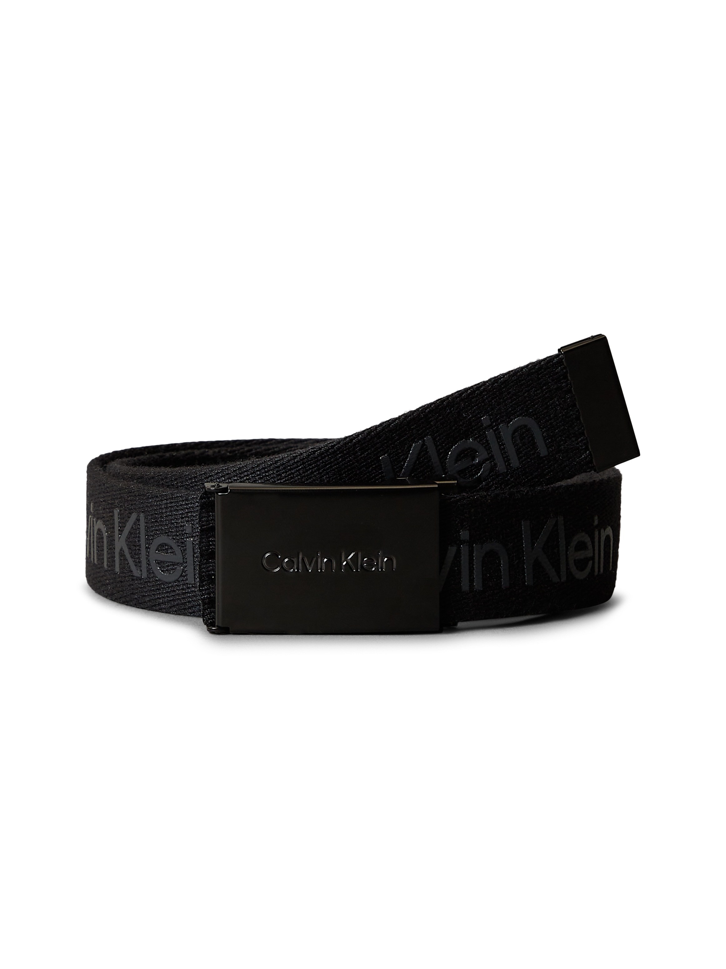 Calvin Klein Jeans Synthetikgürtel »CALVIN LOGO CANVAS BELT« Logodrucke, Koppelschliesse