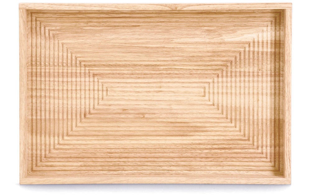Zeller Present Servierplatte »Stripes« Gummibaumholz FSC zertifiziert
