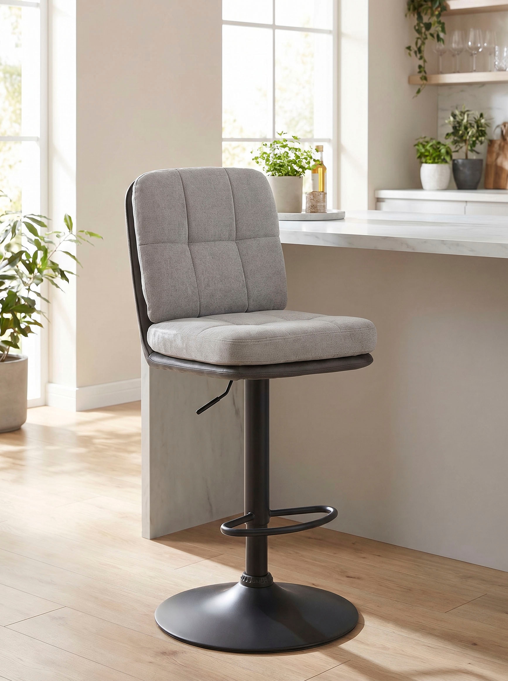 HELA Tabouret de bar »VILA« Ensemble, 2 cuis tlg. pivotant à 360°, réglable en hauteur, combinaison de matériaux