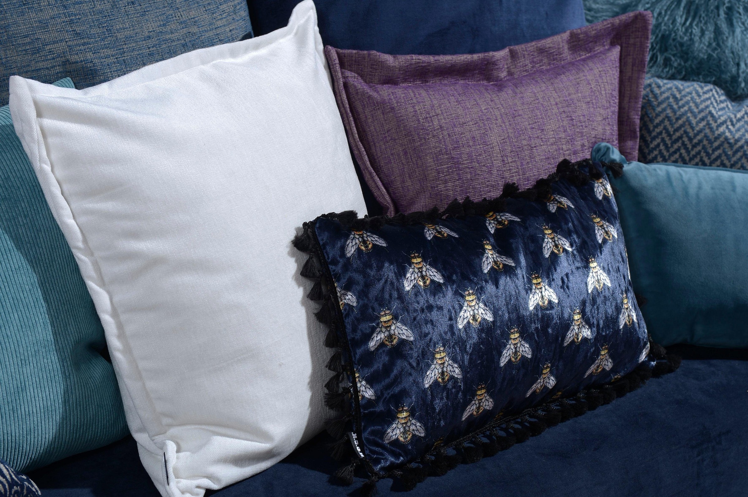 H.O.C.K. Dekokissen »Bizantina« mit spürbar weicher Oberfläche, Kissenhülle mit Füllung, 1 Stück