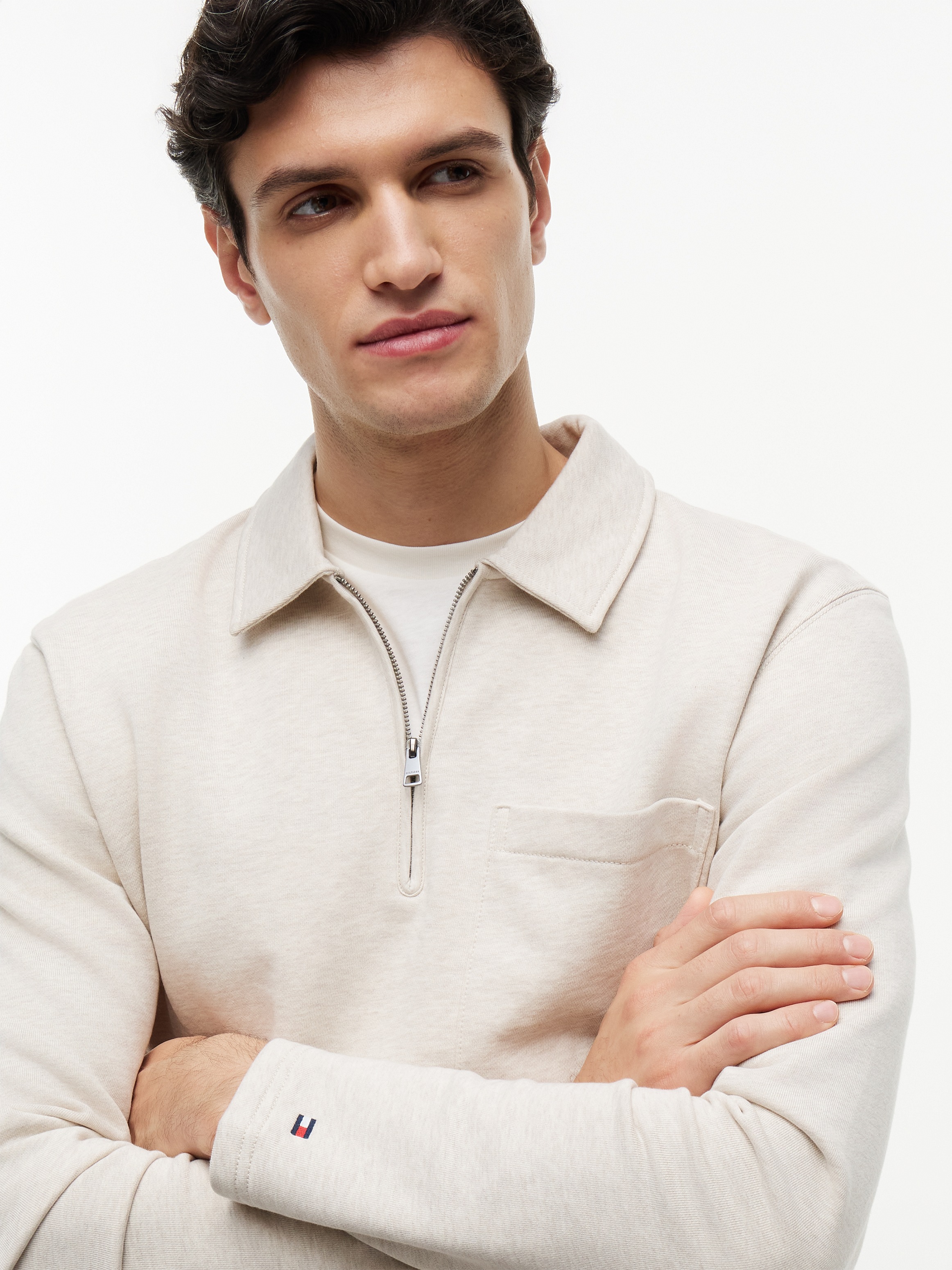 Tommy Hilfiger Sweat-shirt »ESSENTIAL TERRY POCKET 1/4 ZIP«
