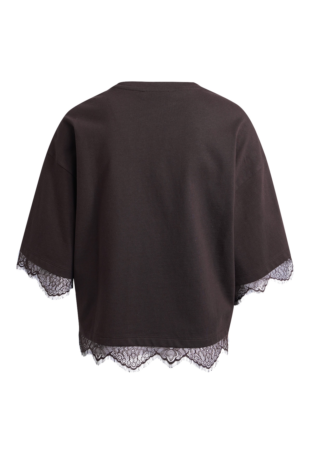 Smith & Soul T-shirt avec détails en dentelle, coupe carrée