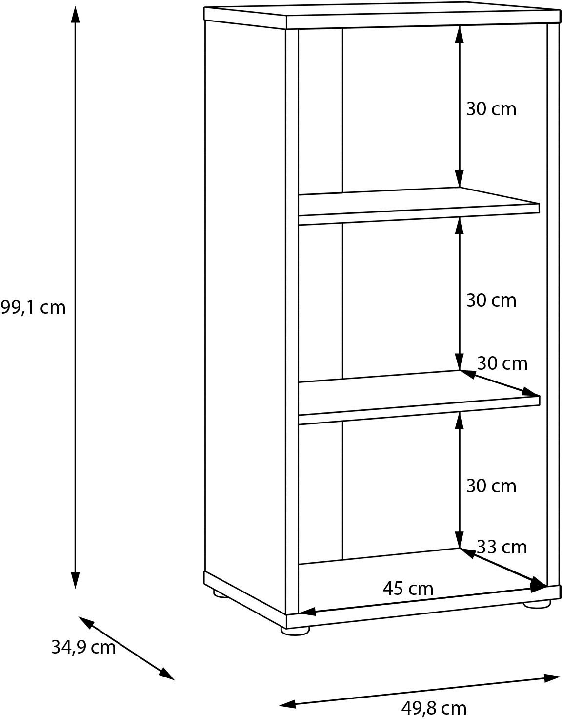 FORTE Armoire multi-usages »Alice Springs Mehrzweckschrank, verschiedene Ausführungen, Grifflos« sans poignée, push to open