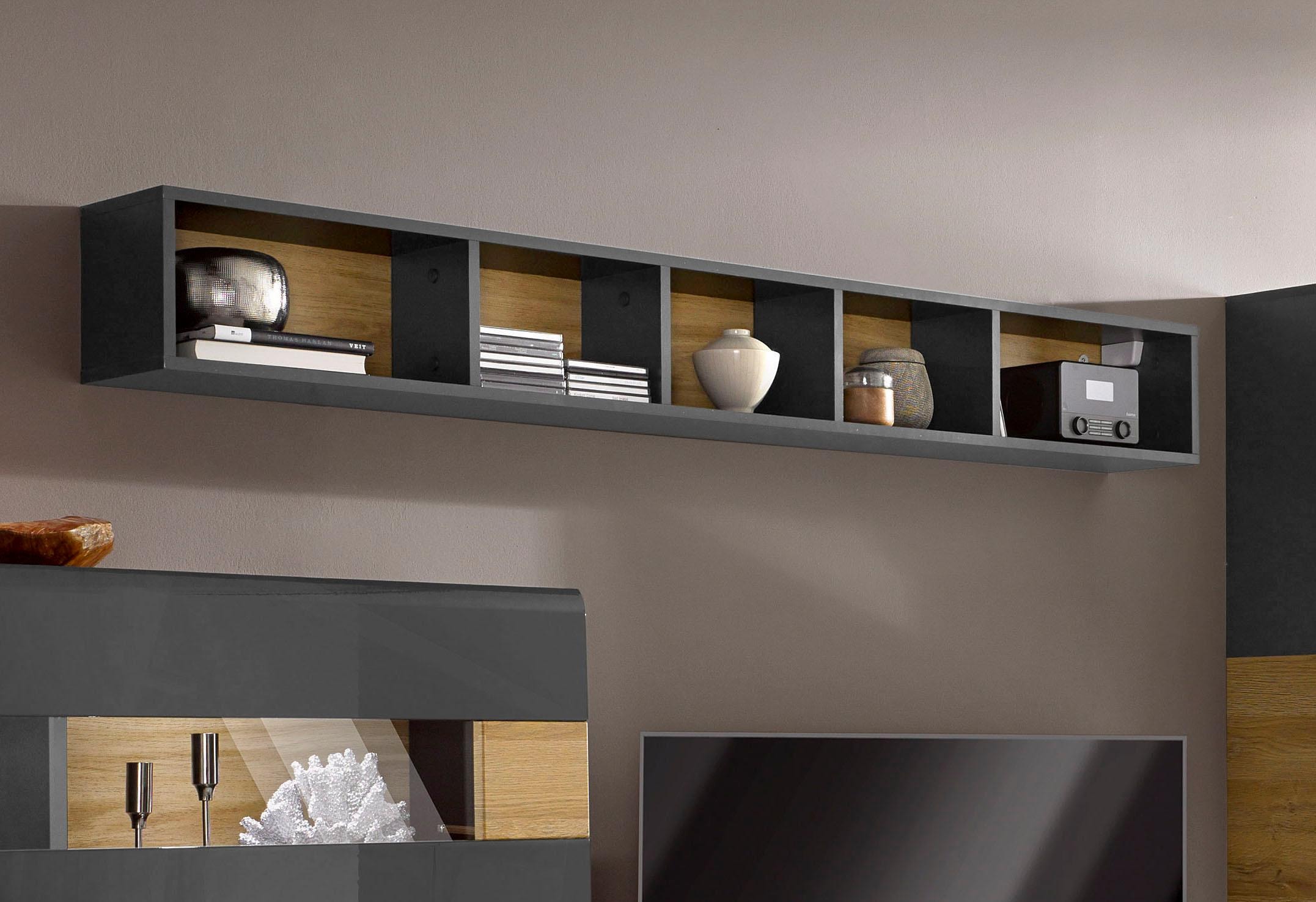 INOSIGN Wandregal »Toledo,Breite 169 cm stilvolle Deko-Wandregal« Wandregal mit 5 Fächern, viel Stauraum, Masse 169/20,5/19 (B/H/T)