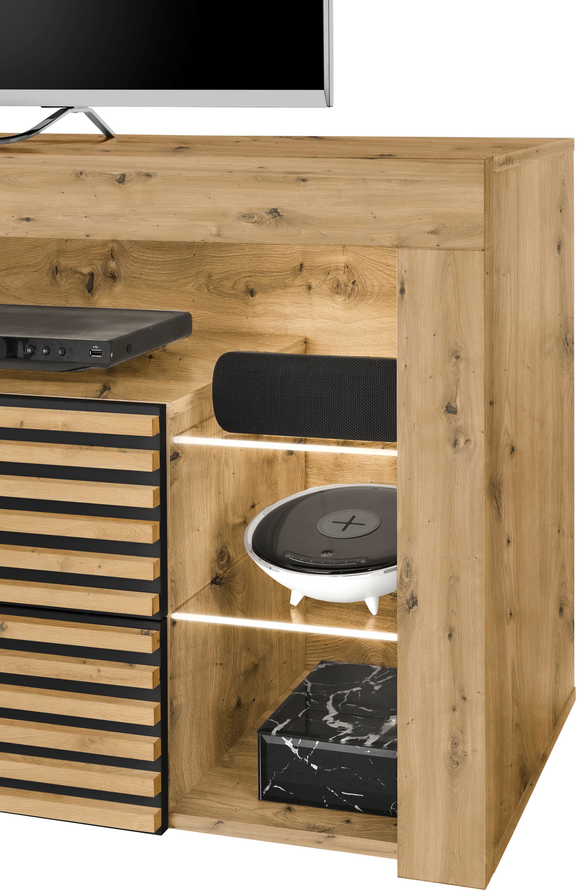 Stolkom Meuble TV »Goal TV Lowboard, B/H/T 179x67x 44 cm« 1 cuis tlg. %RESET$