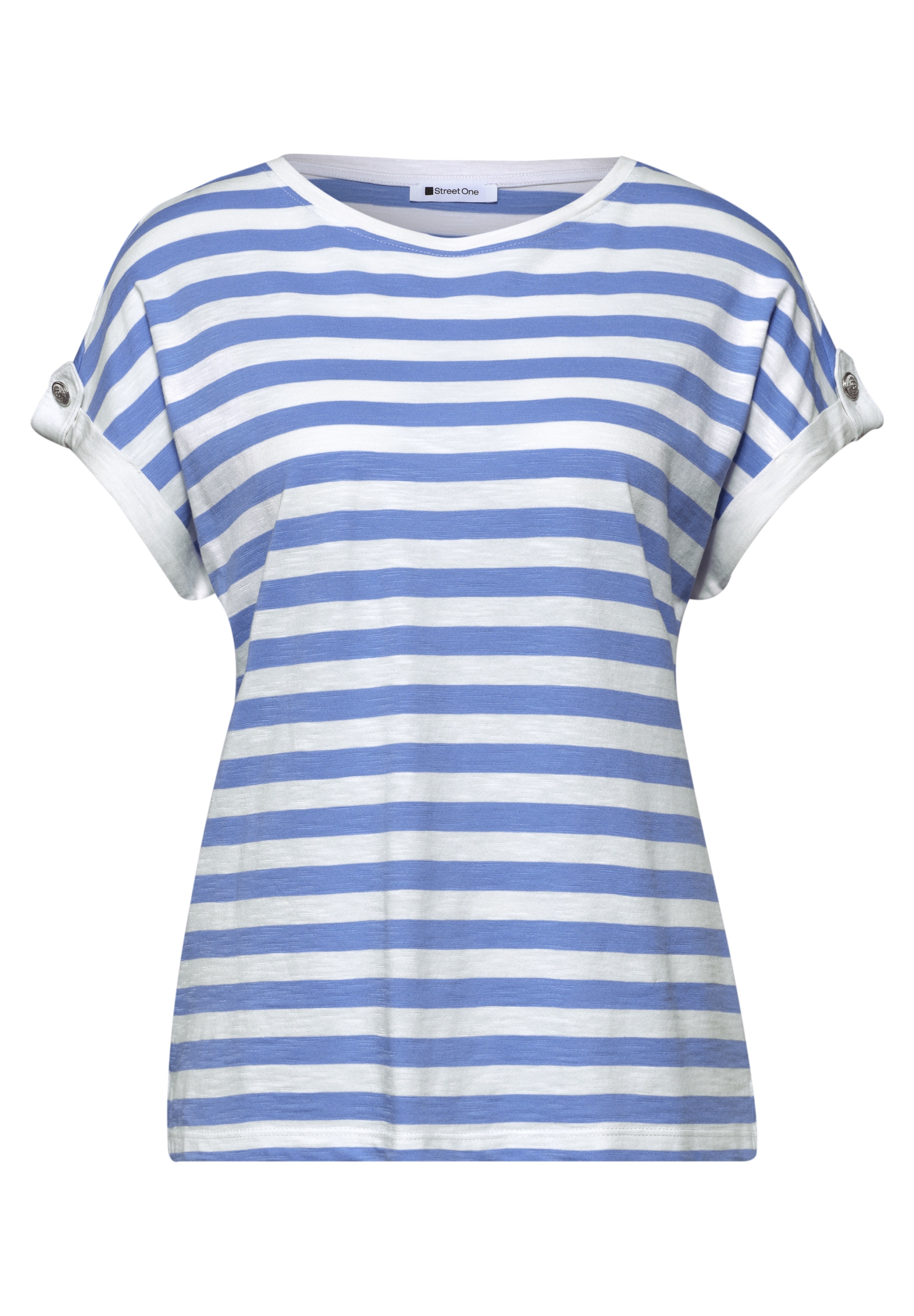 STREET ONE Haut de chemise T-shirt d'été à rayures