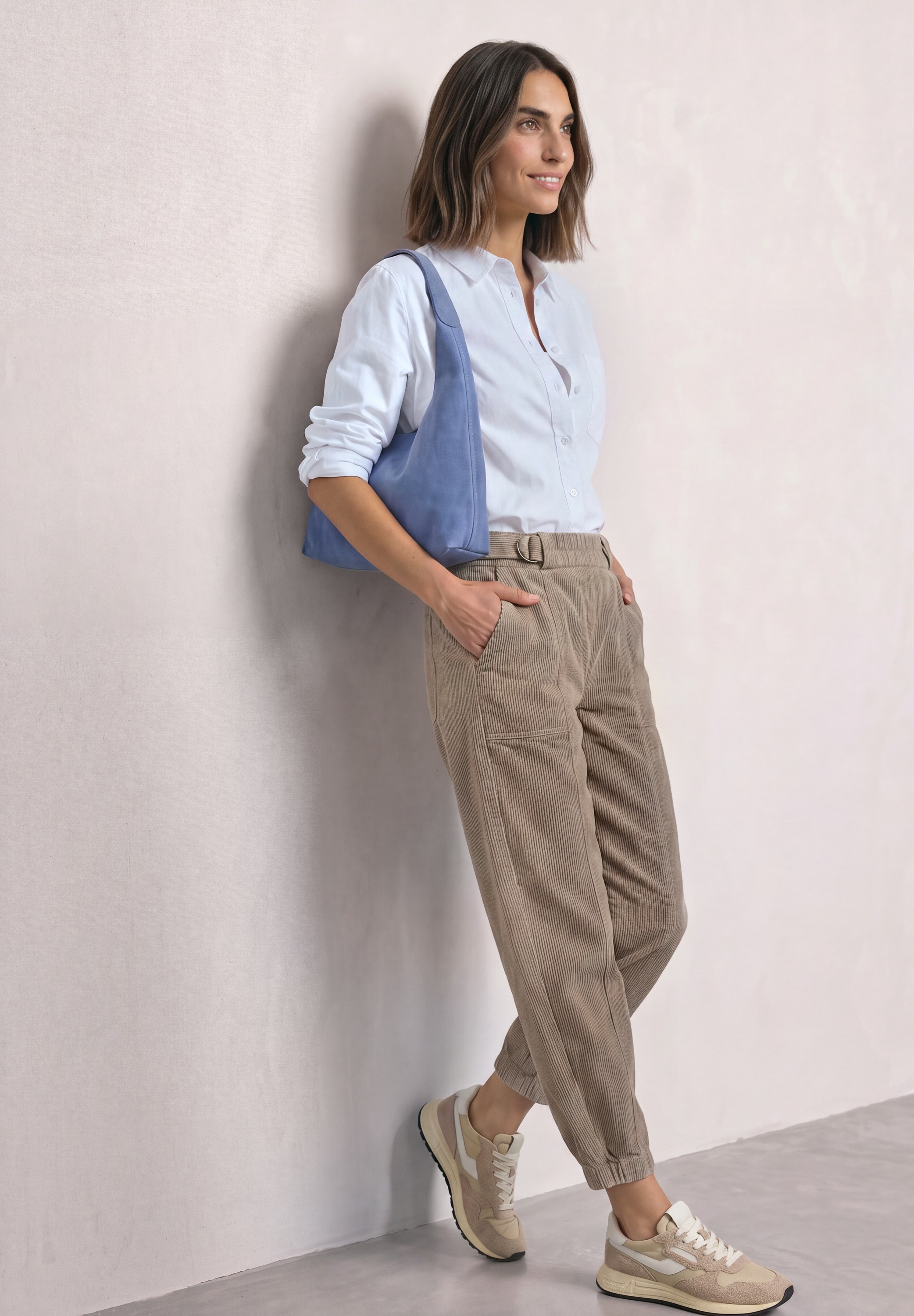 STREET ONE Cordhose »Style Karlie«  mit Barrel Leg / Gummizug