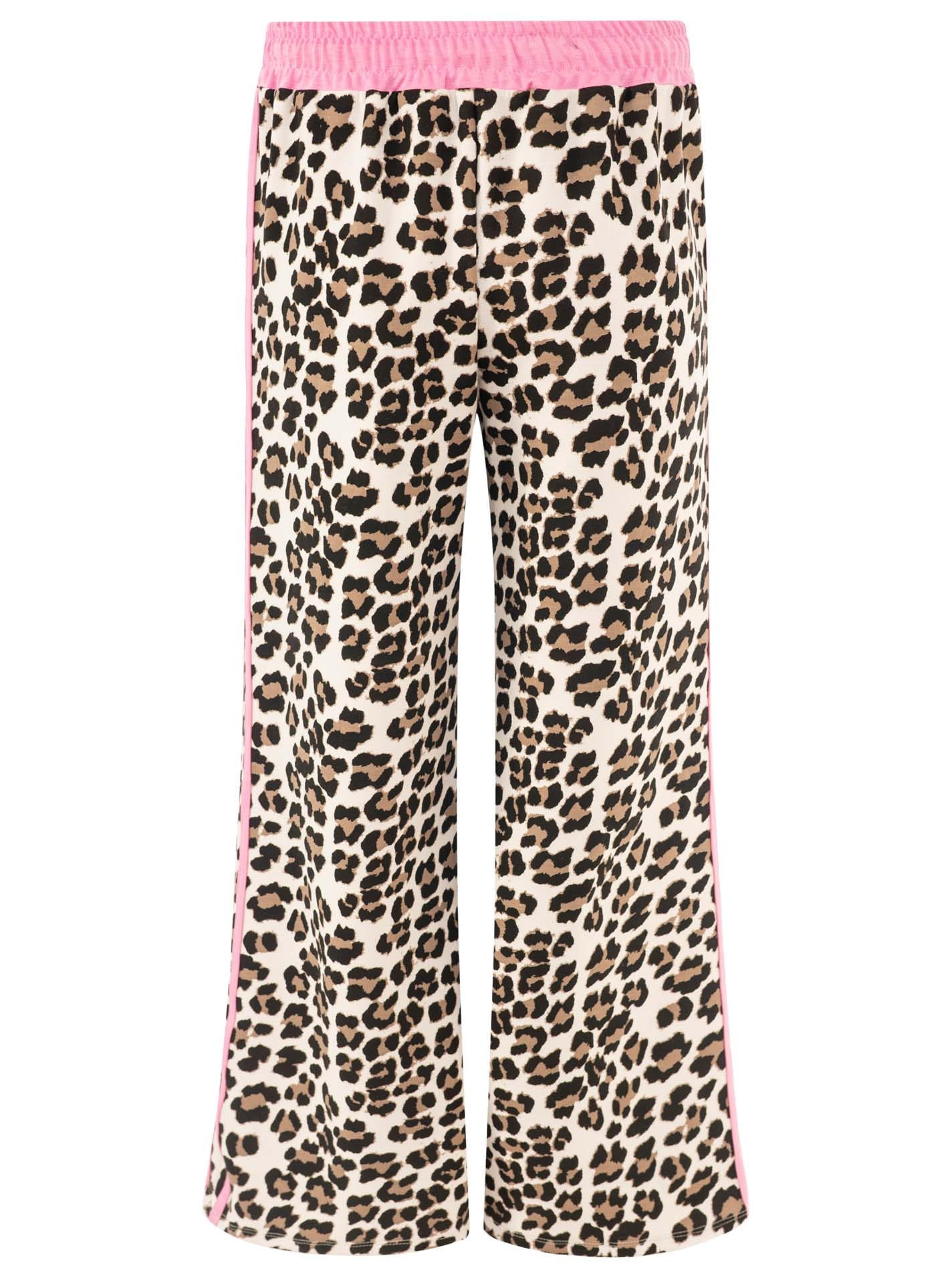 Zwillingsherz Pantalon sweat »"Leo mit Kontrastbund"«  mit Kontrastbund, Kordelzug, Leomuster