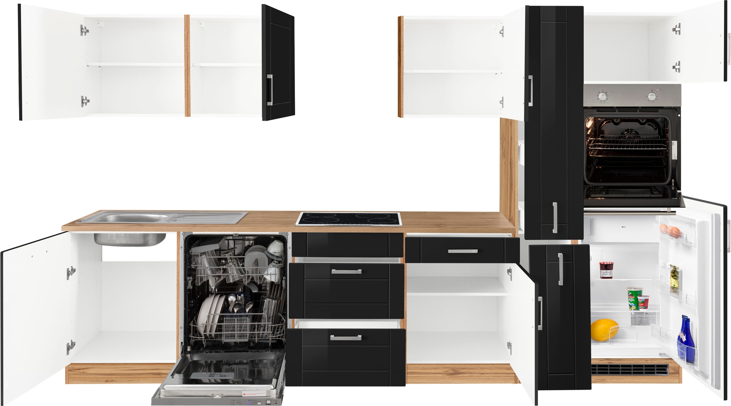 KOCHSTATION Kitchenette »KS-Tinnum« sans appareils électriques, largeur 330 cm
