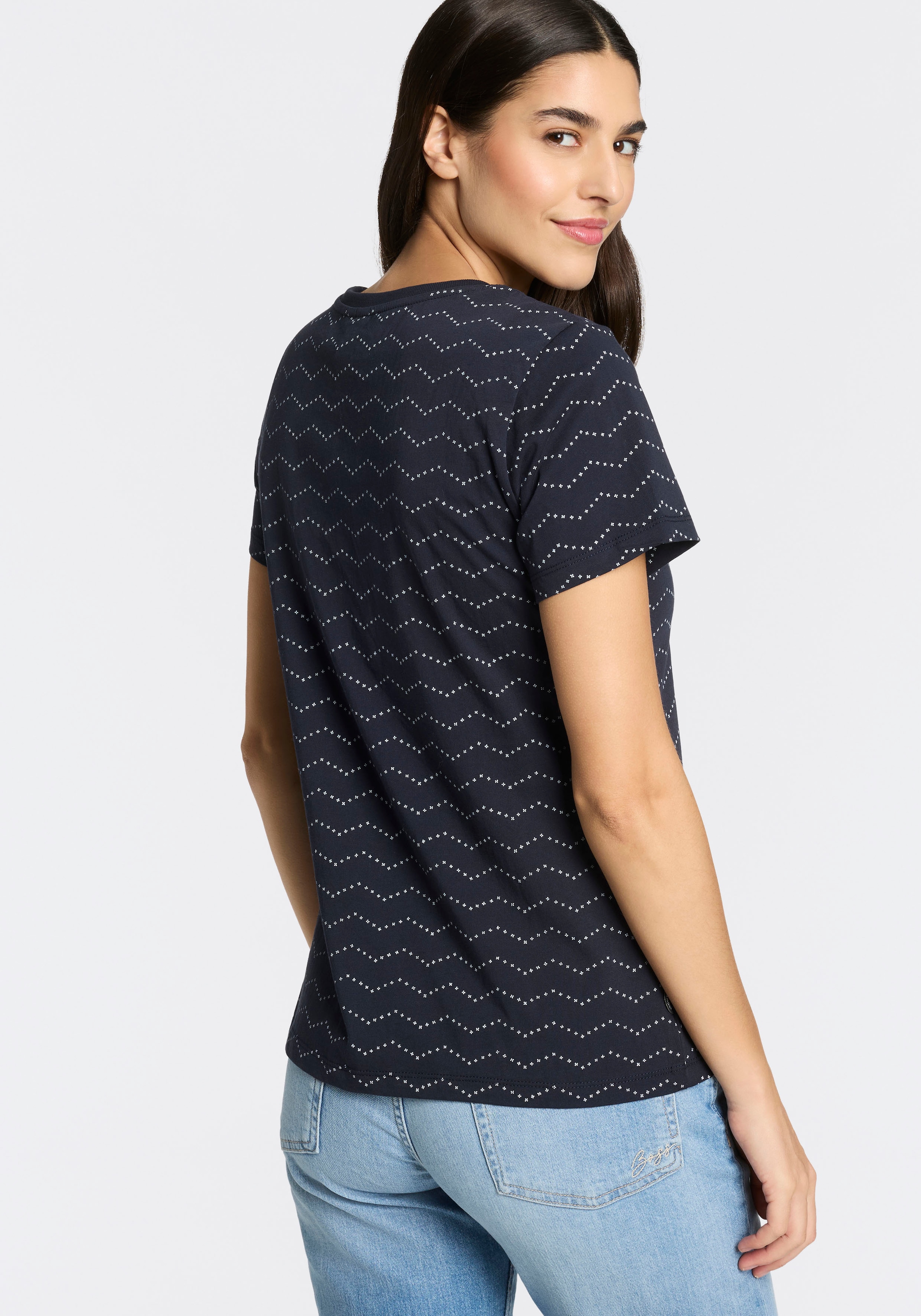 Ragwear T-shirt à manches courtes »MINTTA ZIG ZAG O« avec inscription logo