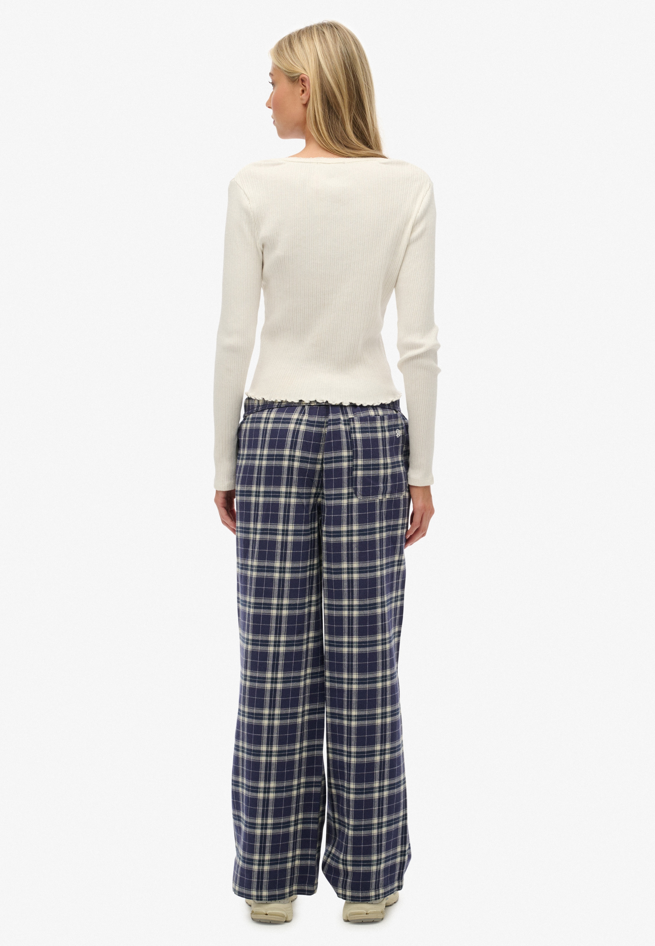 Superdry Schlafhose »COTTON CHECK ELASTIC TROUSER«  Baumwolle, straight fit, kariert auch zum Schlafen tragbar