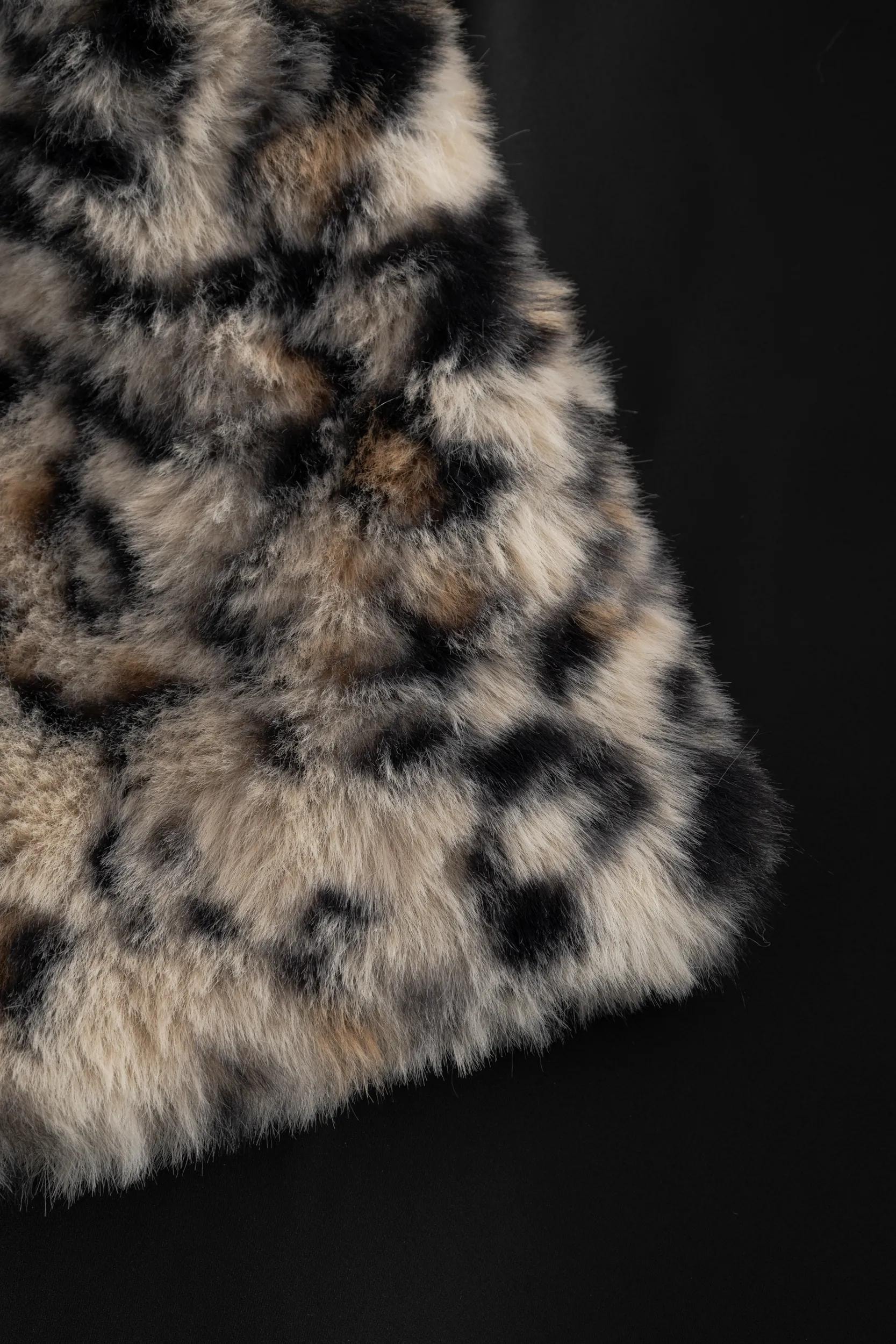 JOOP! Veste en fausse fourrure »Orisha« sans capuche coupe régulière avec col montant