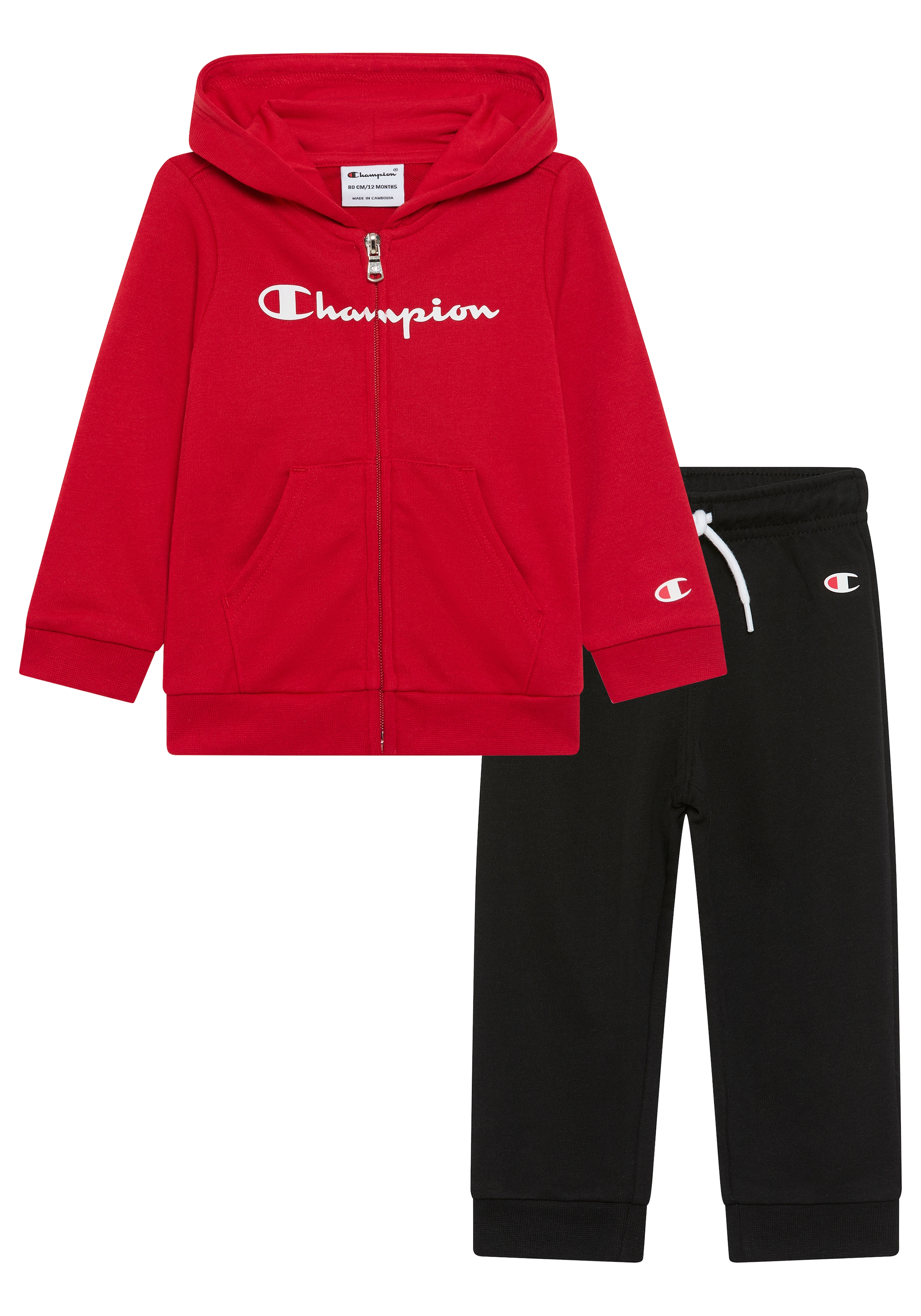 Champion Jogginganzug »Hooded Full Zip Suit« 2 tlg. für Babys, mit Kapuze, mit durchgehendem Reissverschluss