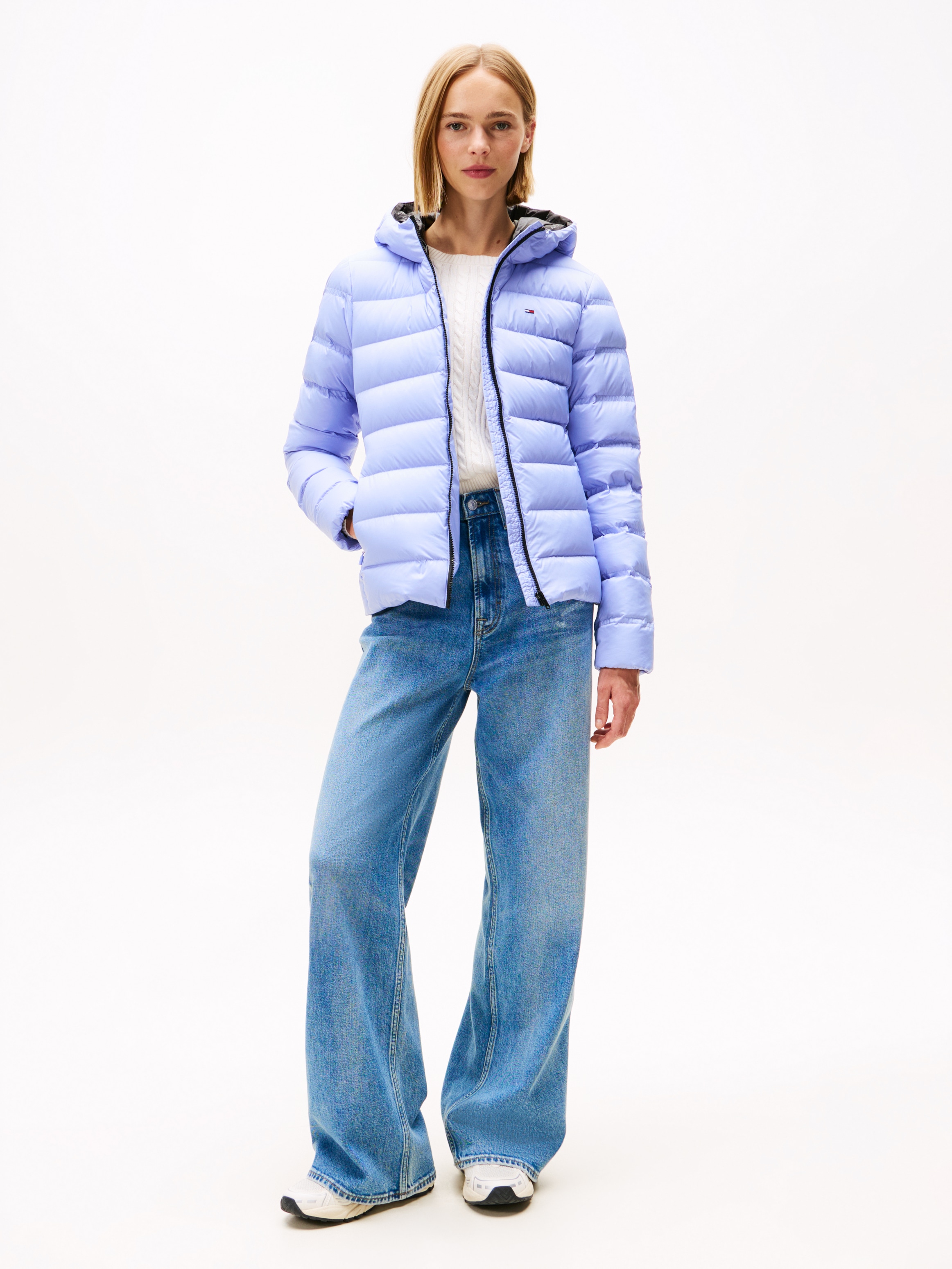 Tommy Jeans Steppjacke »TJW SLIM HOOD PRNT DOWN JCKT EXT« mit Kapuze