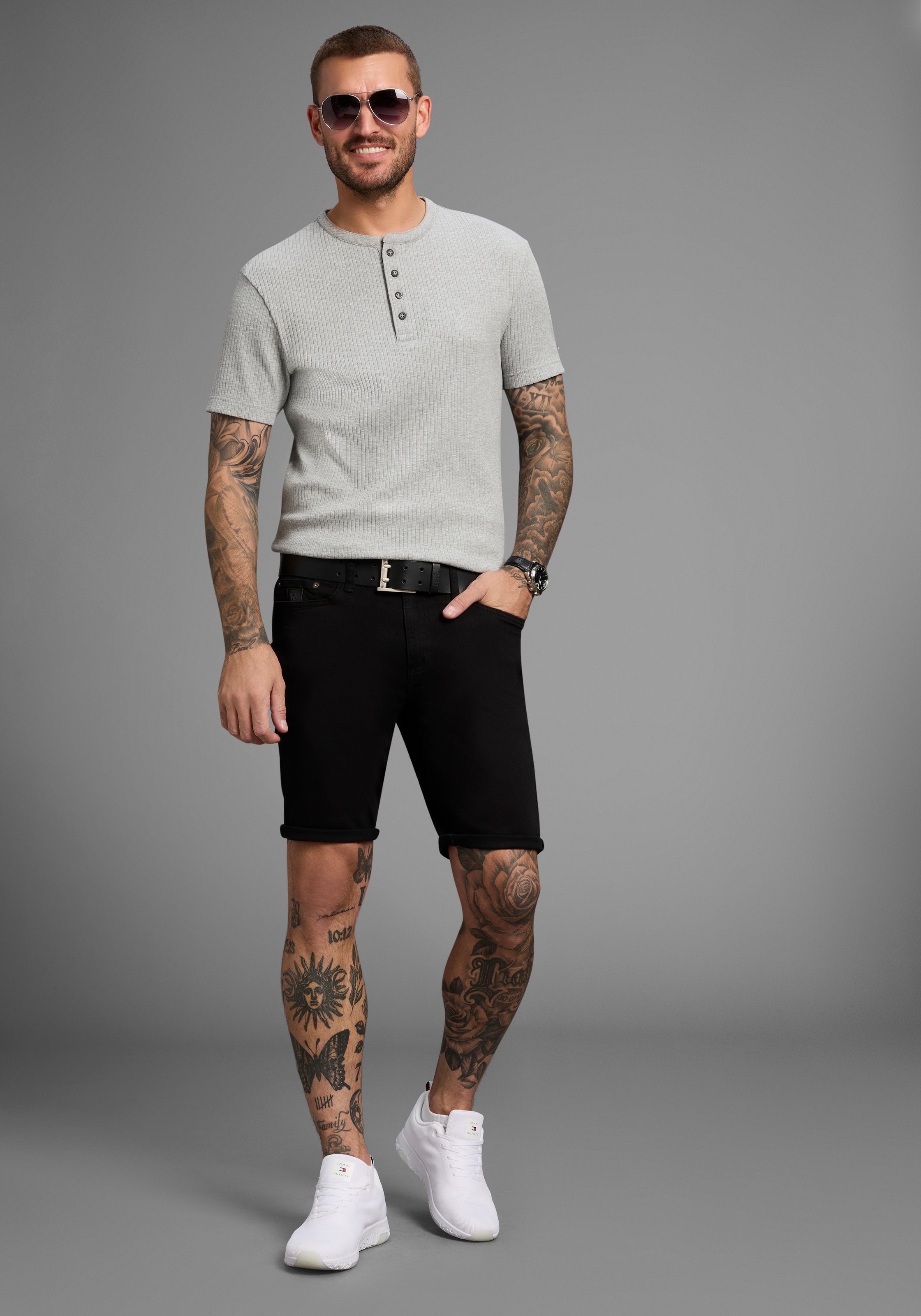 Bruno Banani Jeansshorts »Hutch-Shorts« gerade geschnittene kurze Beine, niedrige Leibhöhe