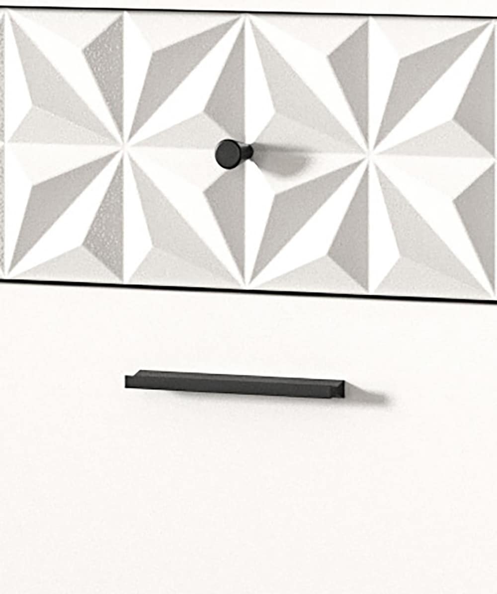 Home affaire Schuhschrank »VICENZA, hängend, 2 Schubkästen, 1 Klappe, 2 Fächer, Ornamentabsetzung« Hängeschrank, Flurschrank, Dielenschrank, Anrichte, Kommode