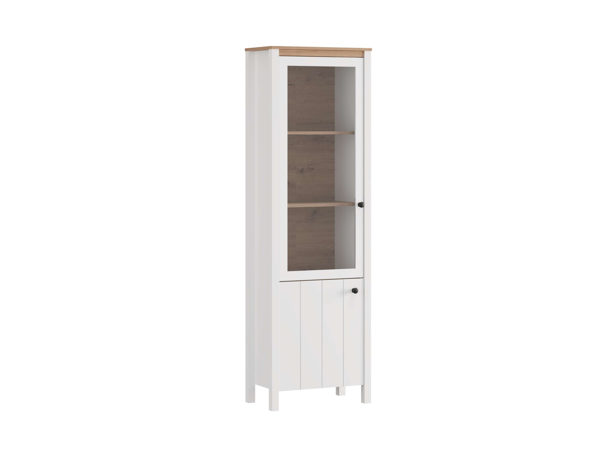 Home affaire Vitrines »BEDFORD Vitrinenschrank, Glasschrank, Standvitrine, Highboard« Profil MDF 2D revêtu, estampage à chaud, chants ABS 1 mm, 4 tablettes