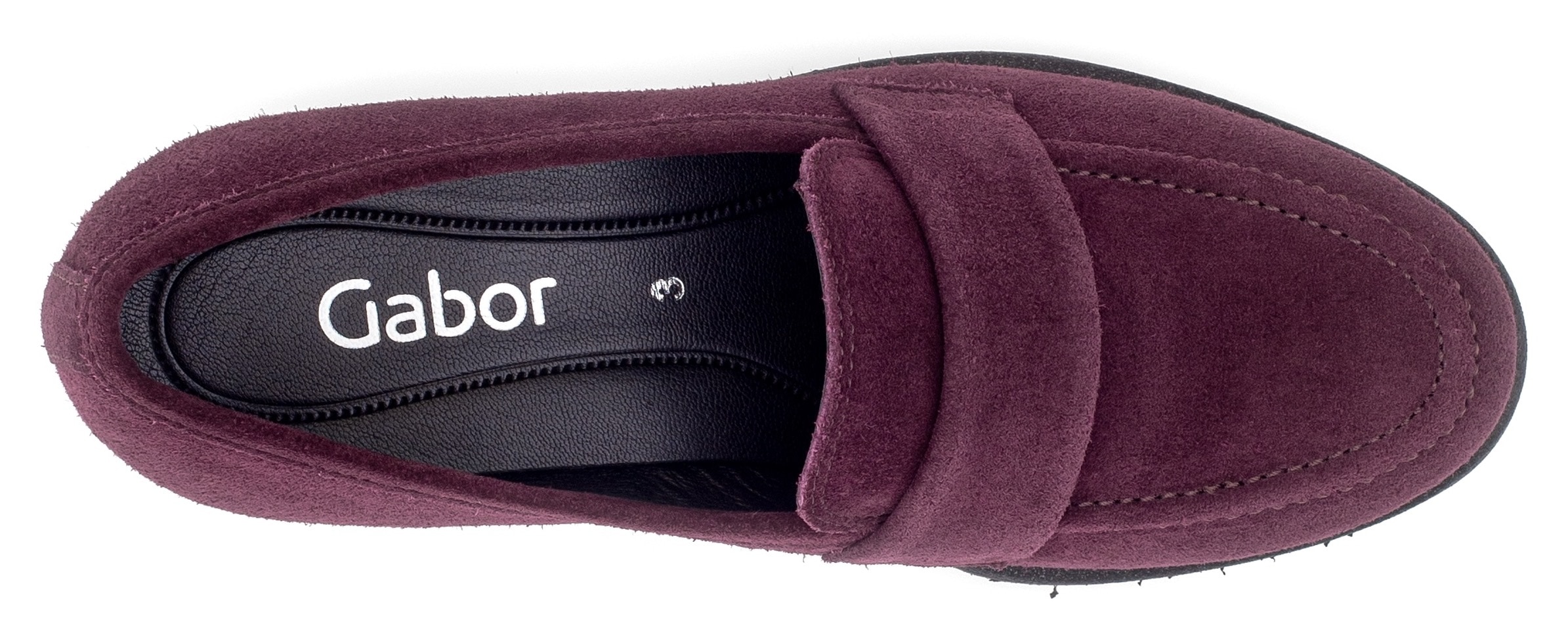 Gabor Loafer  talon bloc, slip-on, chaussure business avec paillettes sur le bord de la semelle