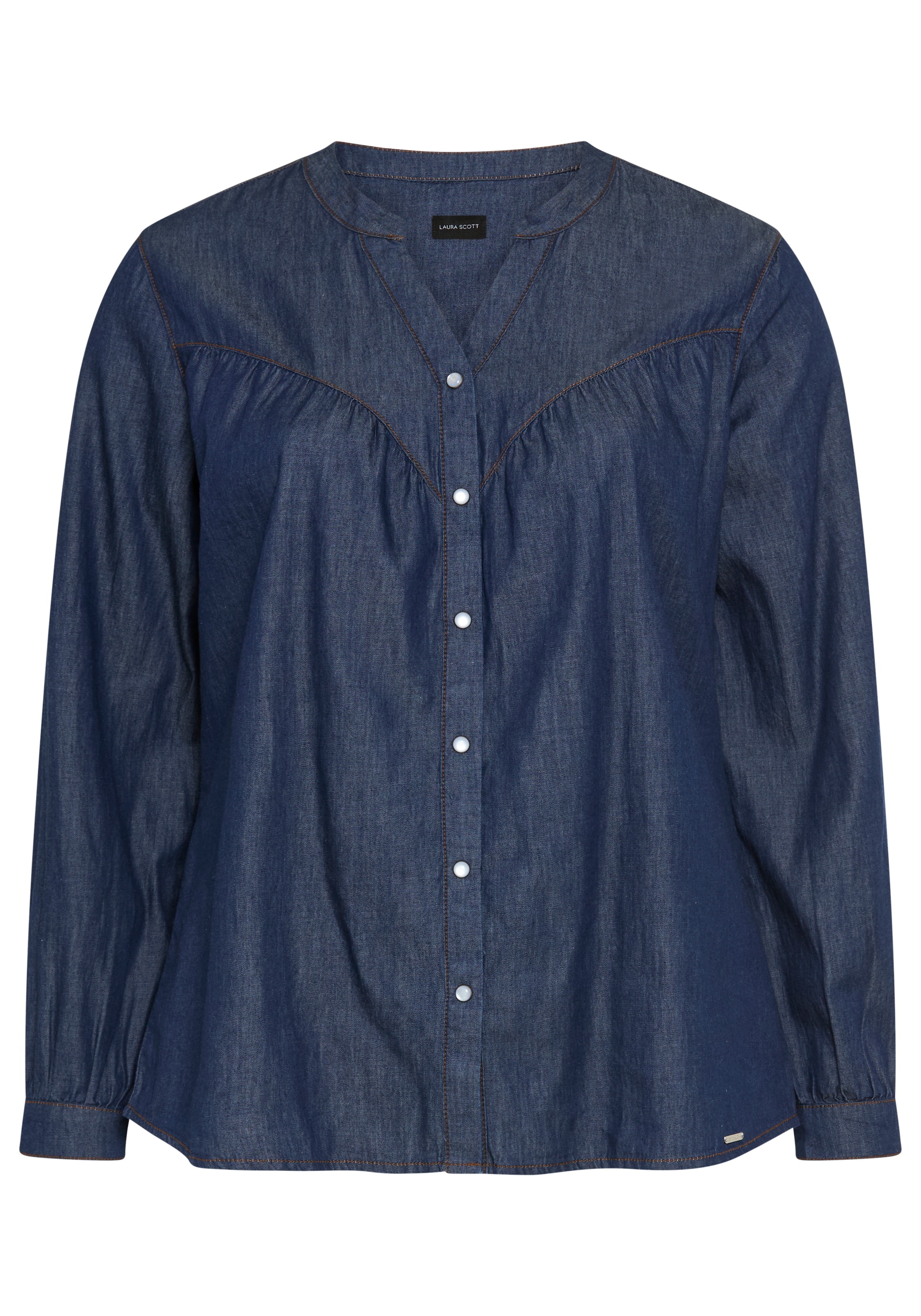 Laura Scott CURVE Blouse à enfiler »Grosse Grössen« avec manches retroussables, coupe confort, aussi en grandes tailles