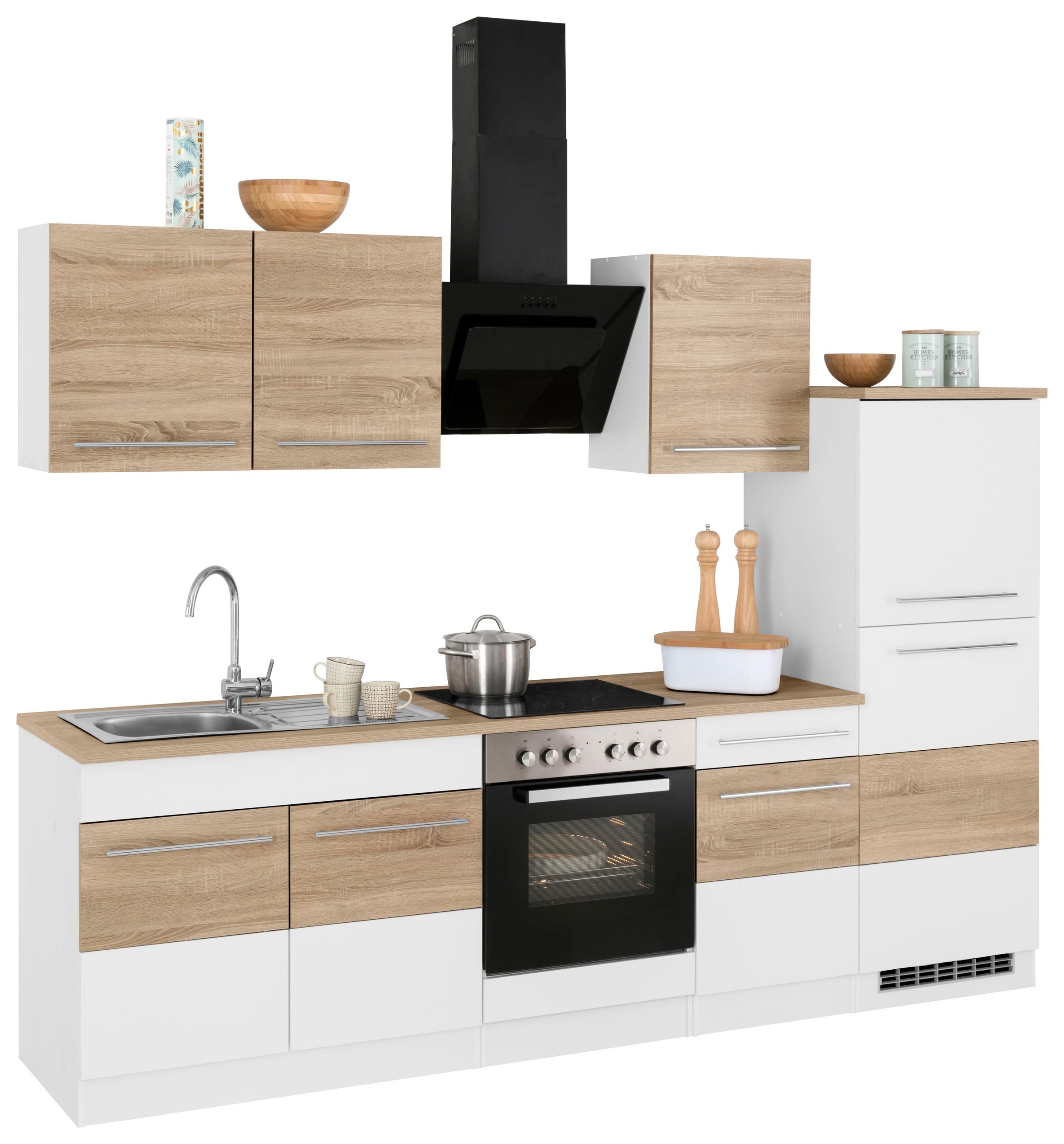 KOCHSTATION Kitchenette »KS-Trient« Largeur 270 cm, au choix avec appareils électroménagers, avec plan de travail