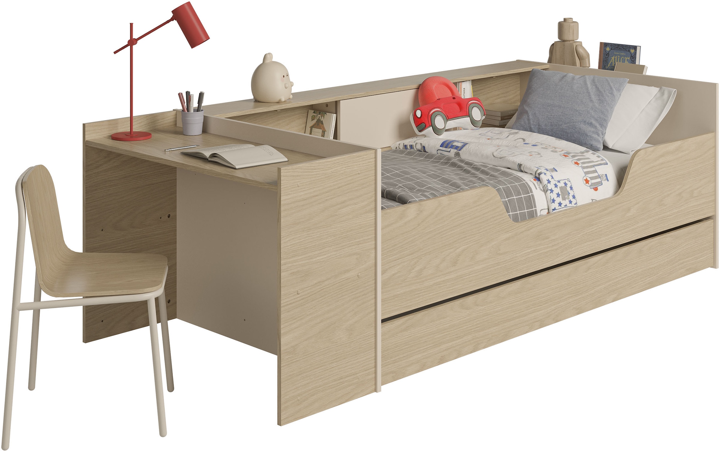 Gami Stauraumbett »BAYA« Ein Bett, das mit Ihrem Kind mitwächst !