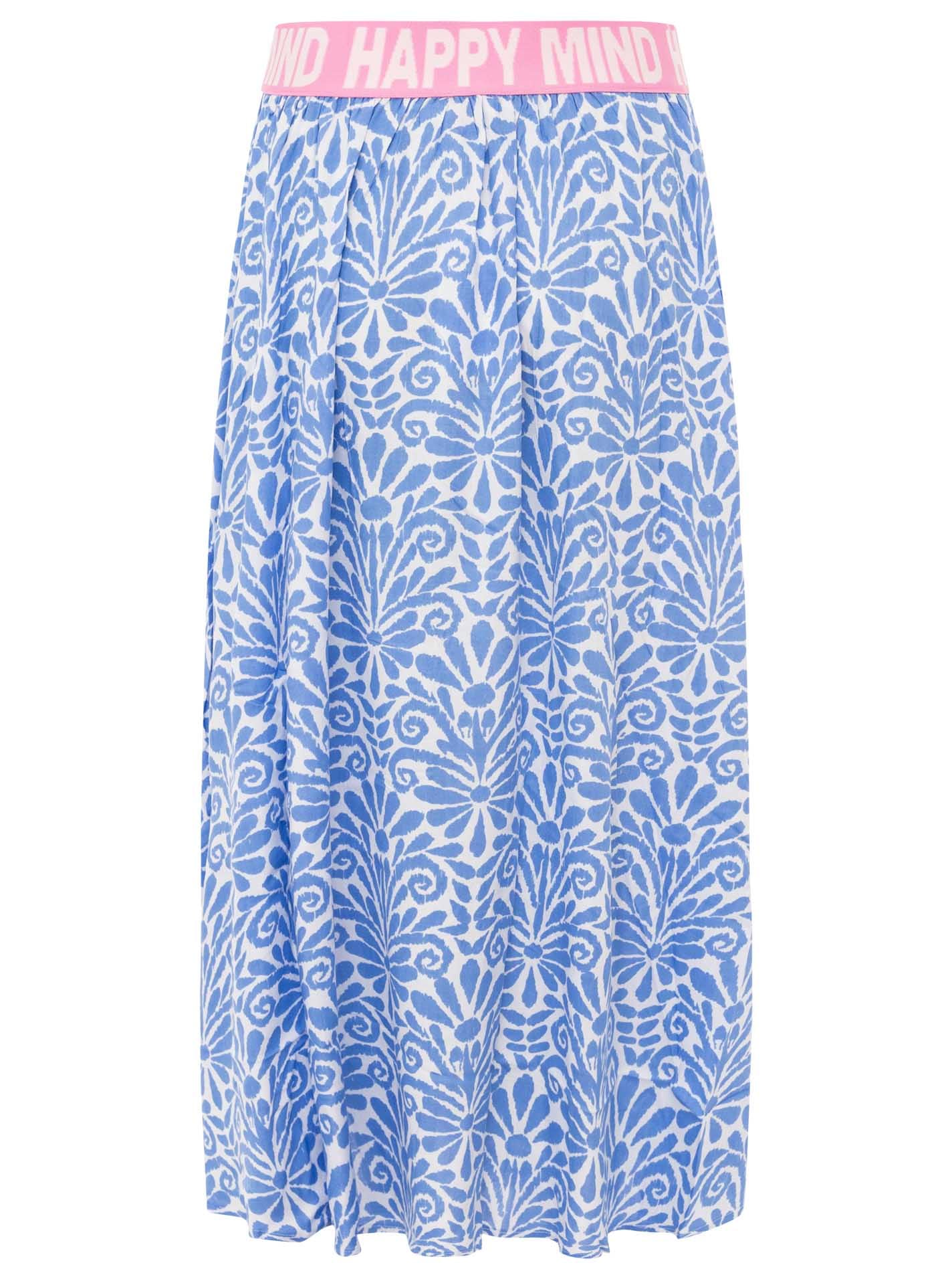 Zwillingsherz Maxi jupe »"Geometric Flowers"« motif floral, élastique avec inscription, matière légère, longueur cheville