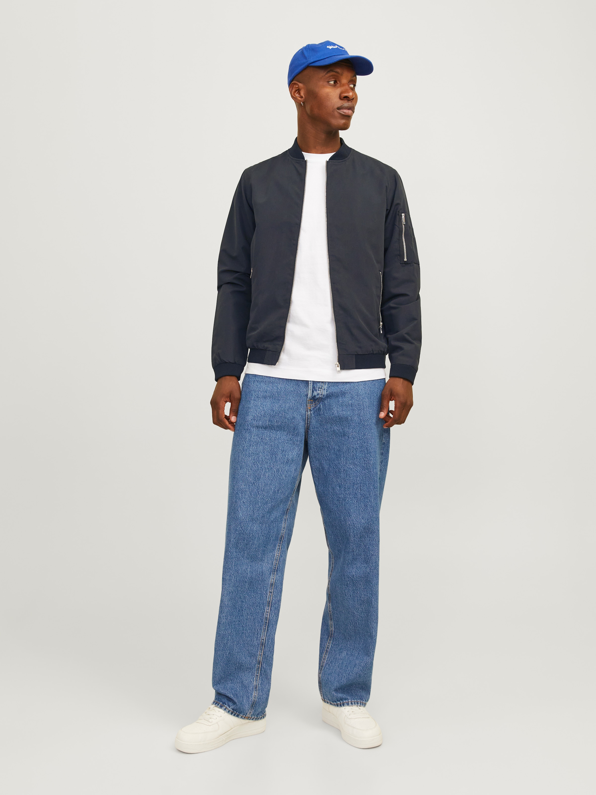 Jack & Jones Blouson »JJERUSH mit Stehkragen und Reissverschlusstaschen« ohne Kapuze unifarben, modisch, regular fit, Polyester