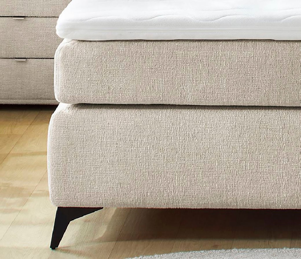 Jockenhöfer Gruppe Lit boxspring »CHALET inkl. Wende-Bonell-Matratze H2/H3« matelas à ressorts Bonell réversible (H2/H3), surmatelas en mousse PU
