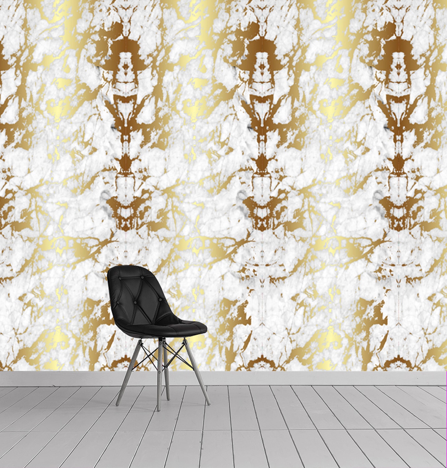 queence Papier peint vinyle »Caleb Marmor gold« 90x250cm, selbstklebend, kinderleichte Anbringung, , Sticker