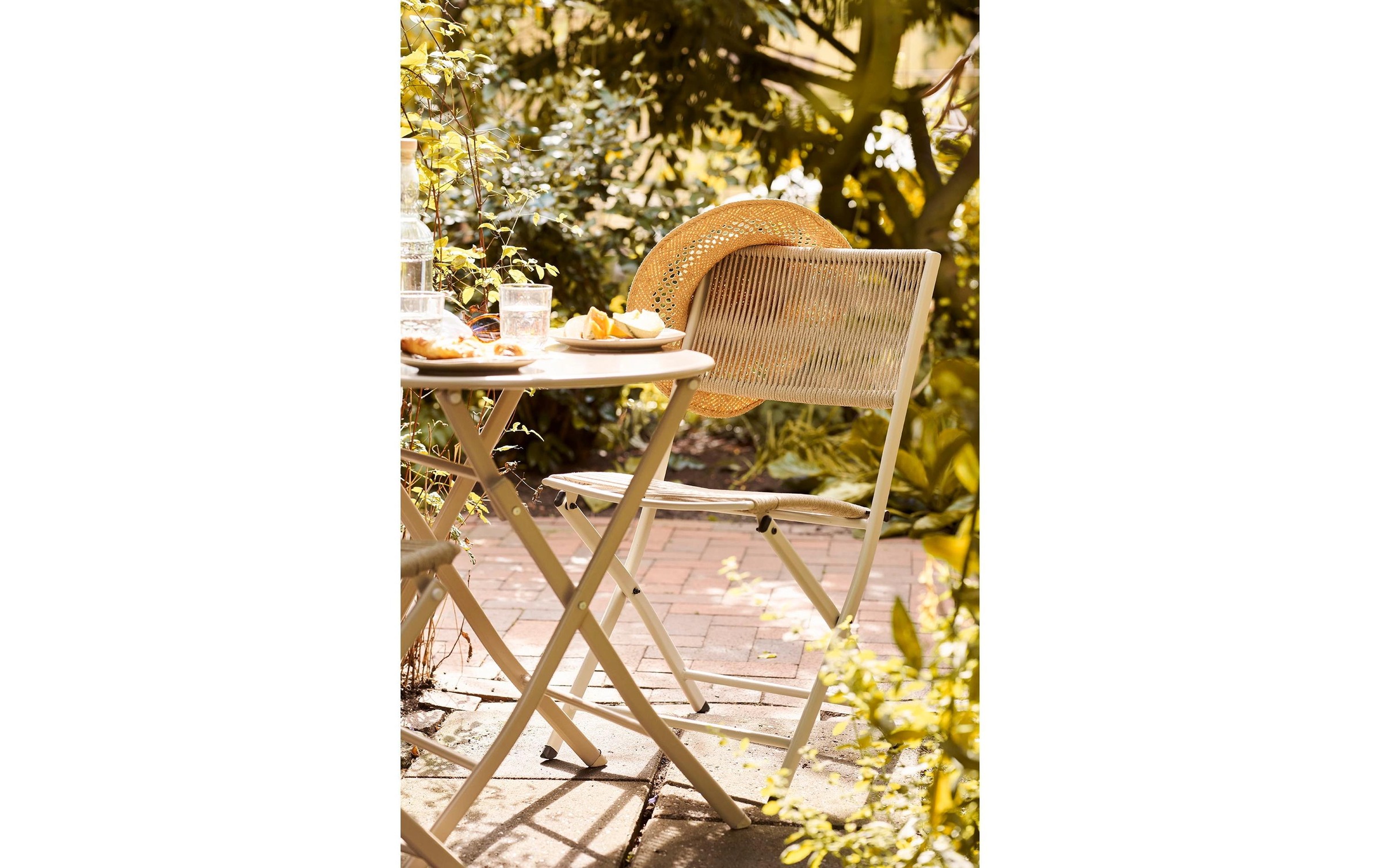 House Nordic Garten-Essgruppe »Arcas Taupe« 3-teiliges Gartenmöbel-Set mit Tisch und Stühlen