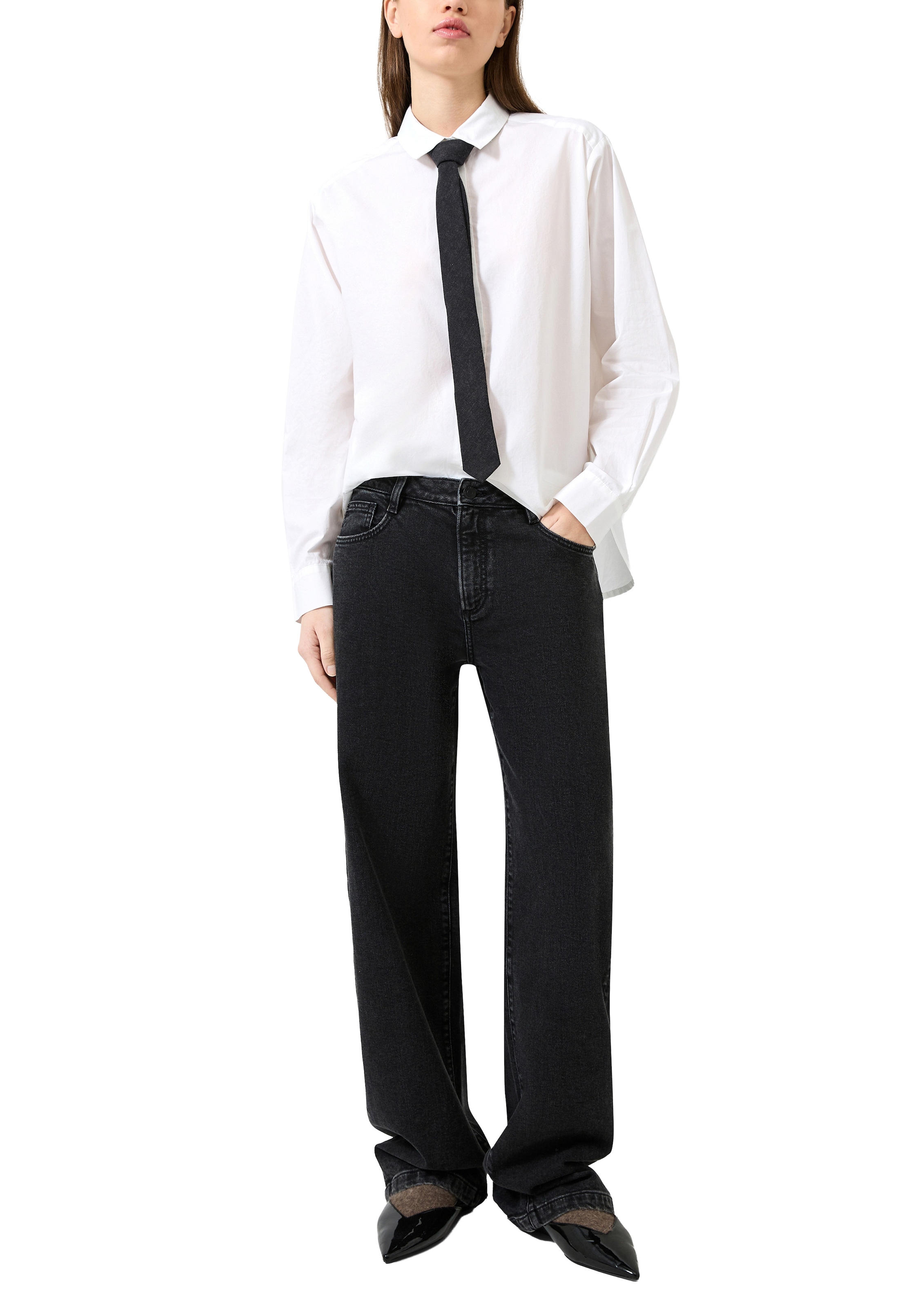 QS 5-Pocket-Hose  Barrel Leg Jeans mit Stretch