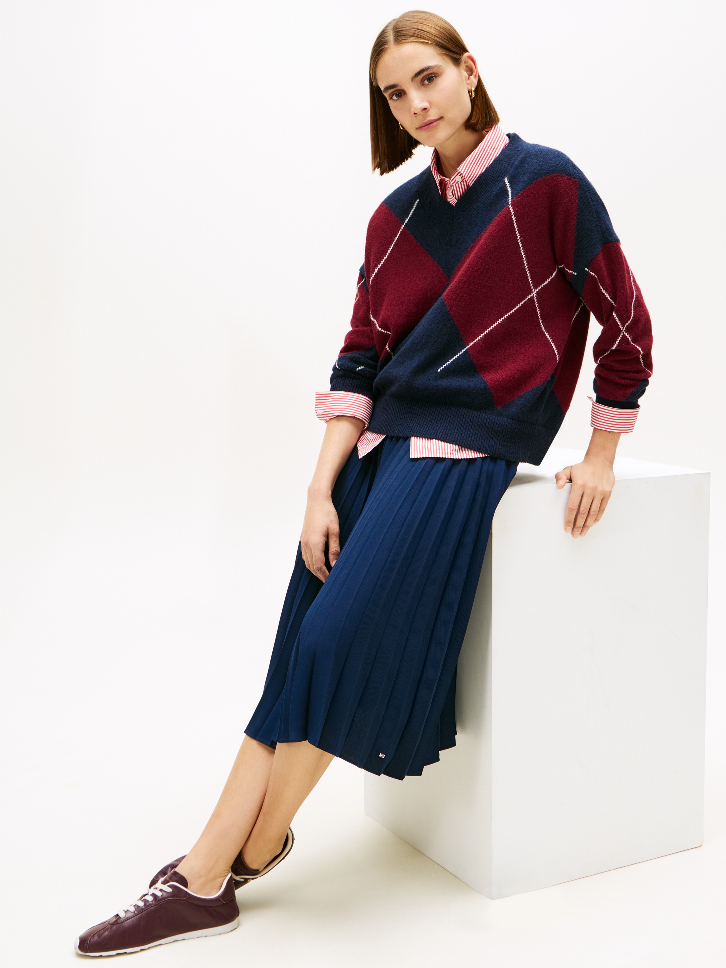 Tommy Hilfiger Plisseerock »FLUID PLEATED PULL ON MIDI SKIRT«