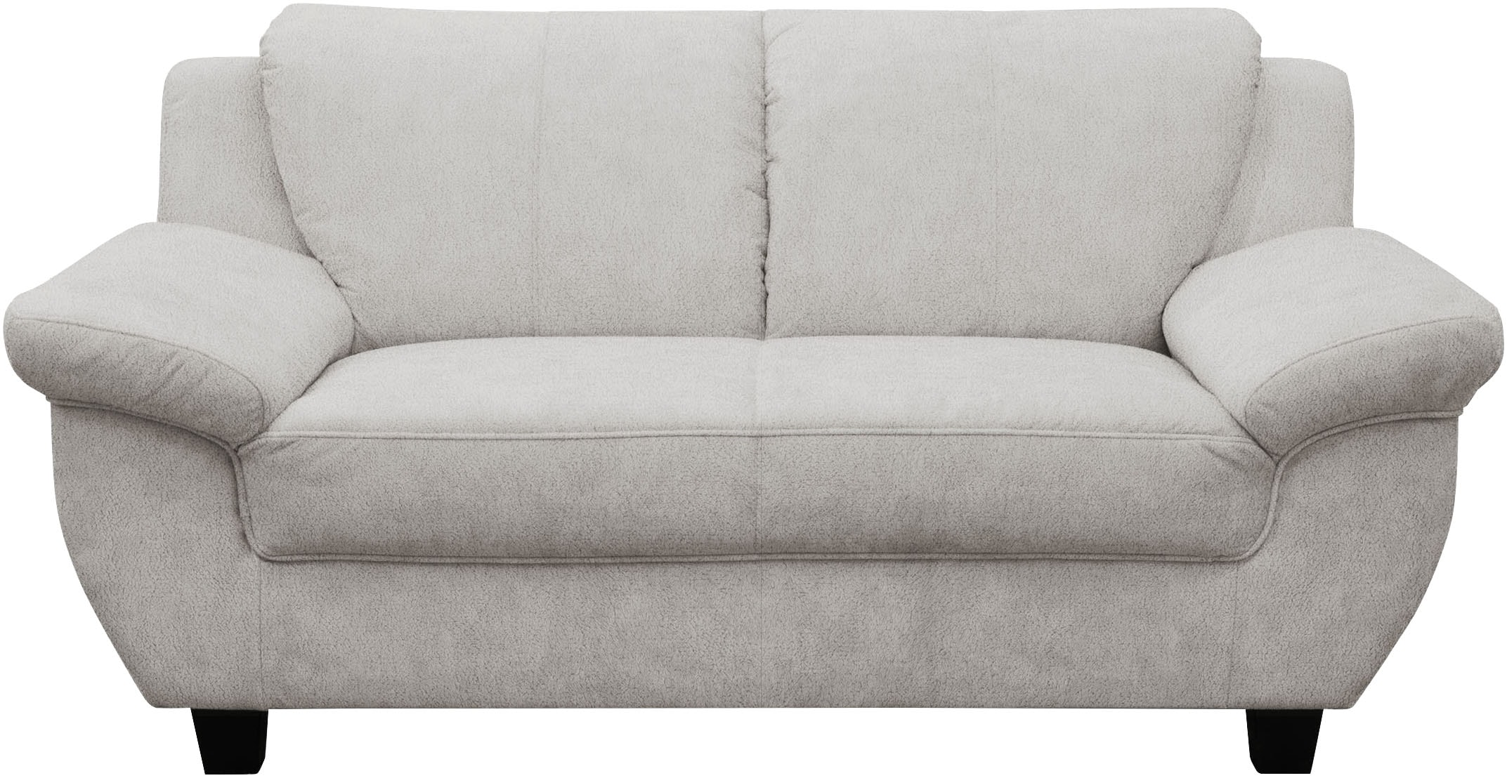GOODproduct 2-Sitzer »Silkeborg 161 cm, formschönes Sofa mit dunklen Füssen« aus pflegeleichtem, weichem Luxus-Microfaser