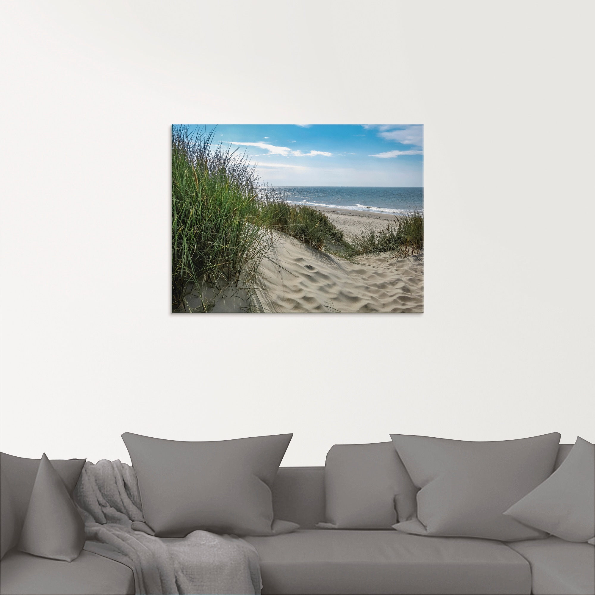 Artland Glasbild »Dünenlandschaft im Sommer an der Nordsee« Strand 1 Stk. tlg. in verschiedenen Grössen