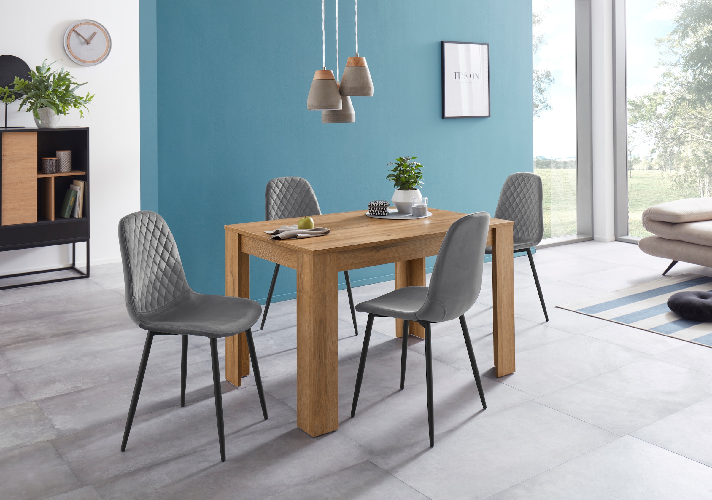 HELA Schalenstuhl »MIRA, Esszimmerstuhl, Stuhl, 4-Fuss Stuhl, BESTSELLER!« (Set) 1 Stk.1, 2 oder 4 Stück, Schalenstuhl mit Steppung, Küchenstuhl