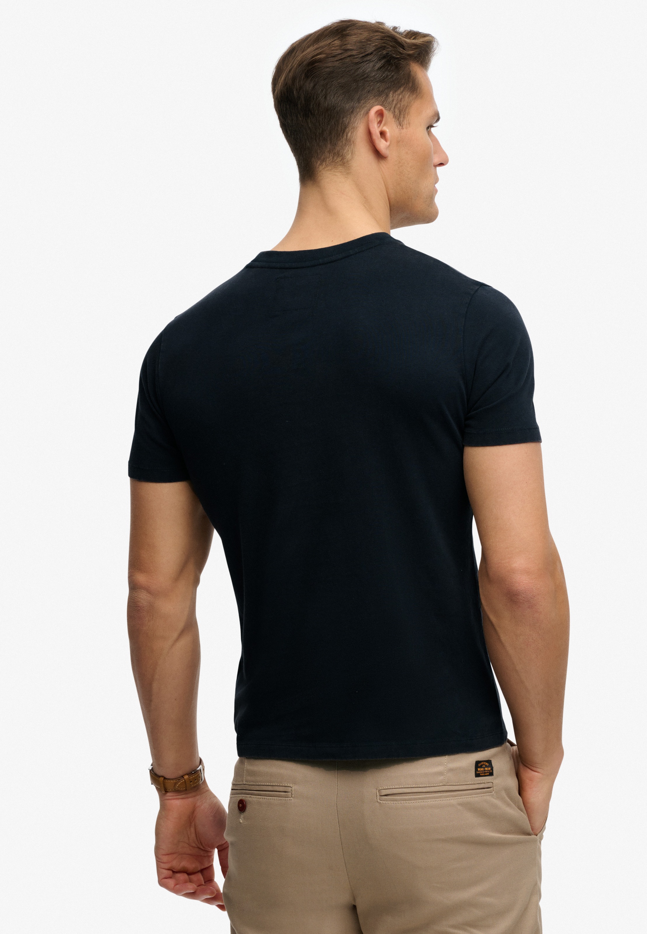 Superdry Shirt à col rond »Industry Worker Relaxed Tee« en coton et jersey simple, Regular Fit, avec imprimé, manches courtes