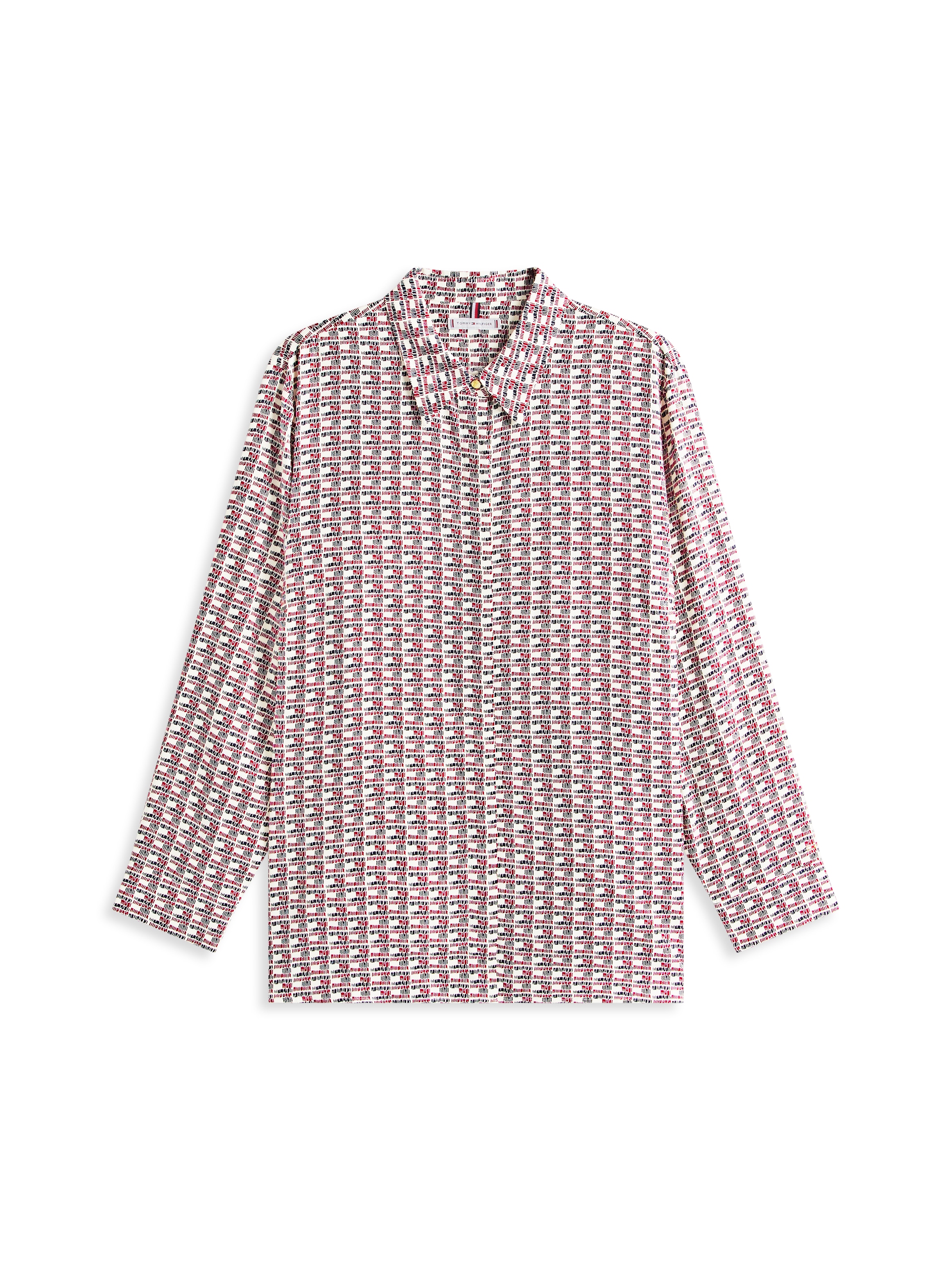 Tommy Hilfiger Curve Shirtbluse »CRV VIS TWILL LS REGULAR SHIRT« in grossen Grössen, Viskose, regular fit