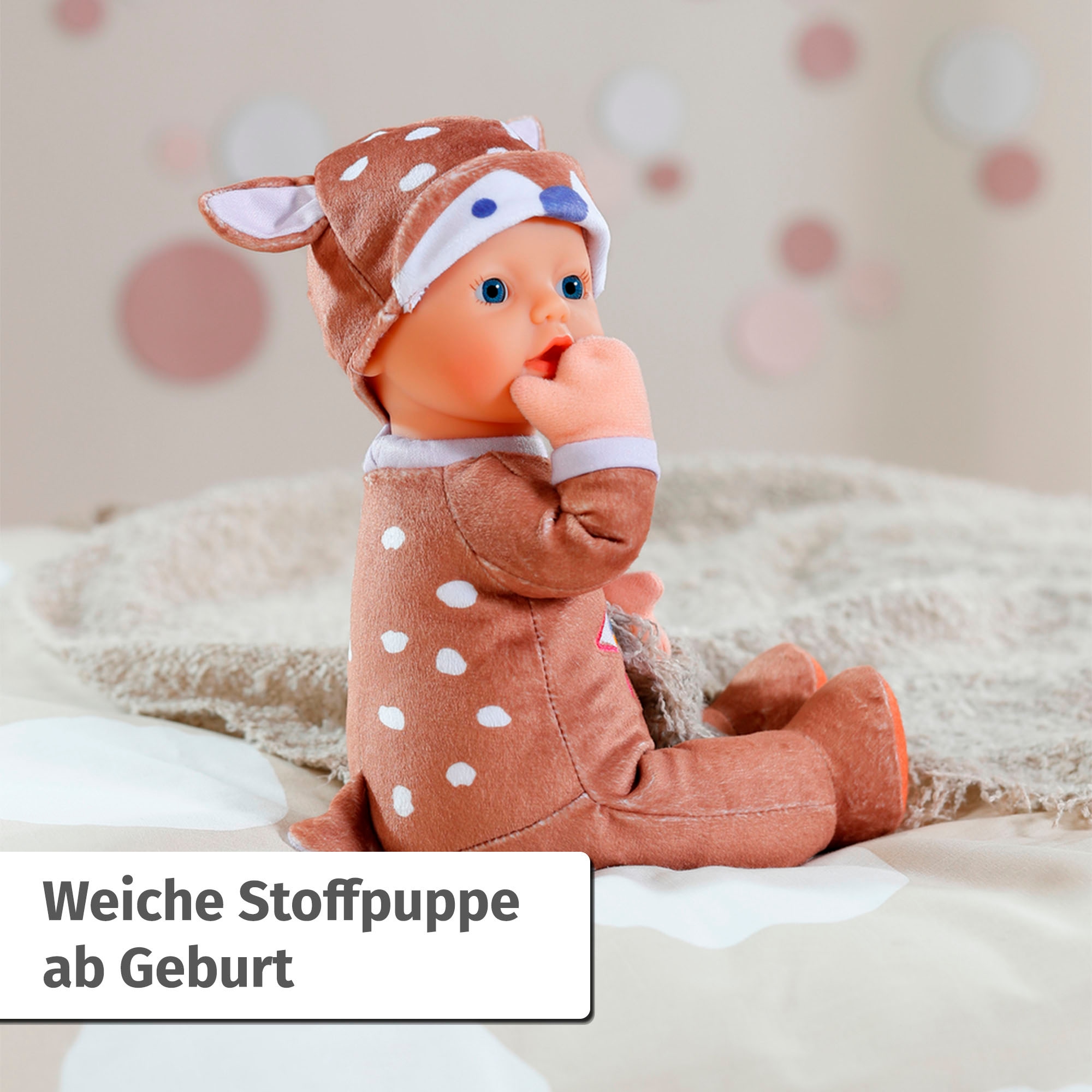 Baby Born Poupée bébé »for babies Sleepy Reh, 30 cm« mit Rassel im Inneren