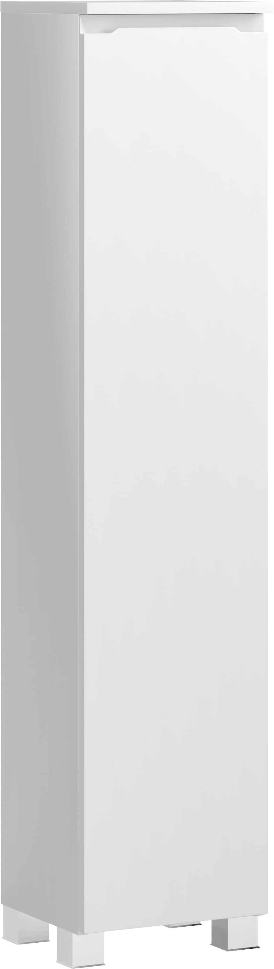 welltime Midischrank »CABO, gedämpfte Scharniere« matt weiss, griffloses Design, reversibel