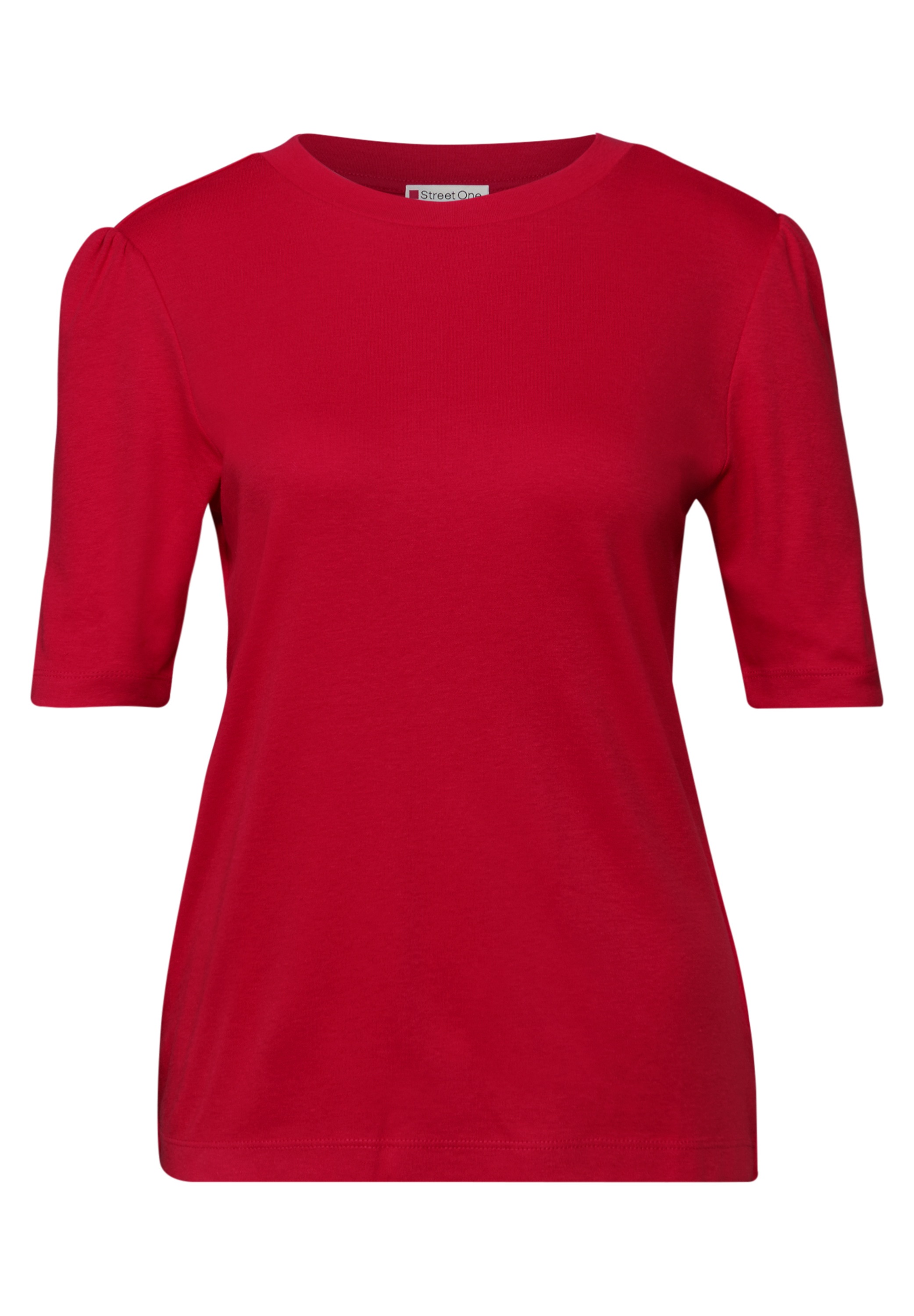 STREET ONE T-shirt mit Raffung an den Schultern