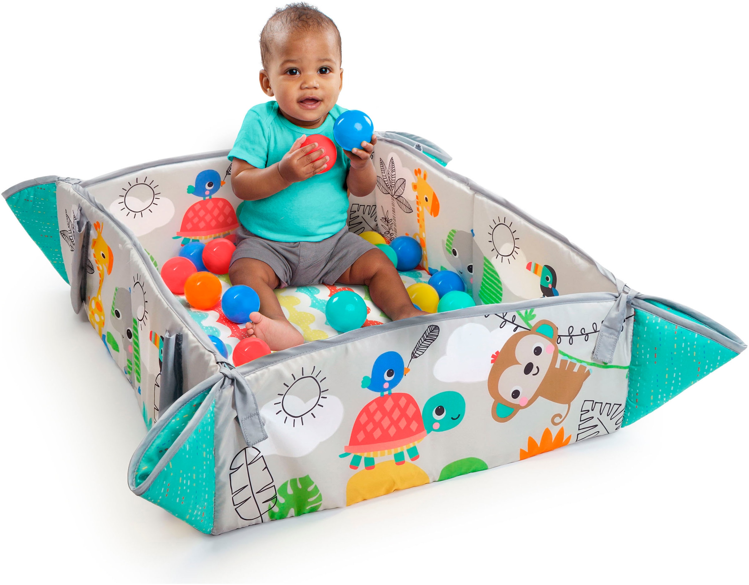Bright Starts Spielbogen »5-in-1 Your Way Ball Play™ Activity Gym & Ball Pit - Totally Tropical™« mit Licht und Sound