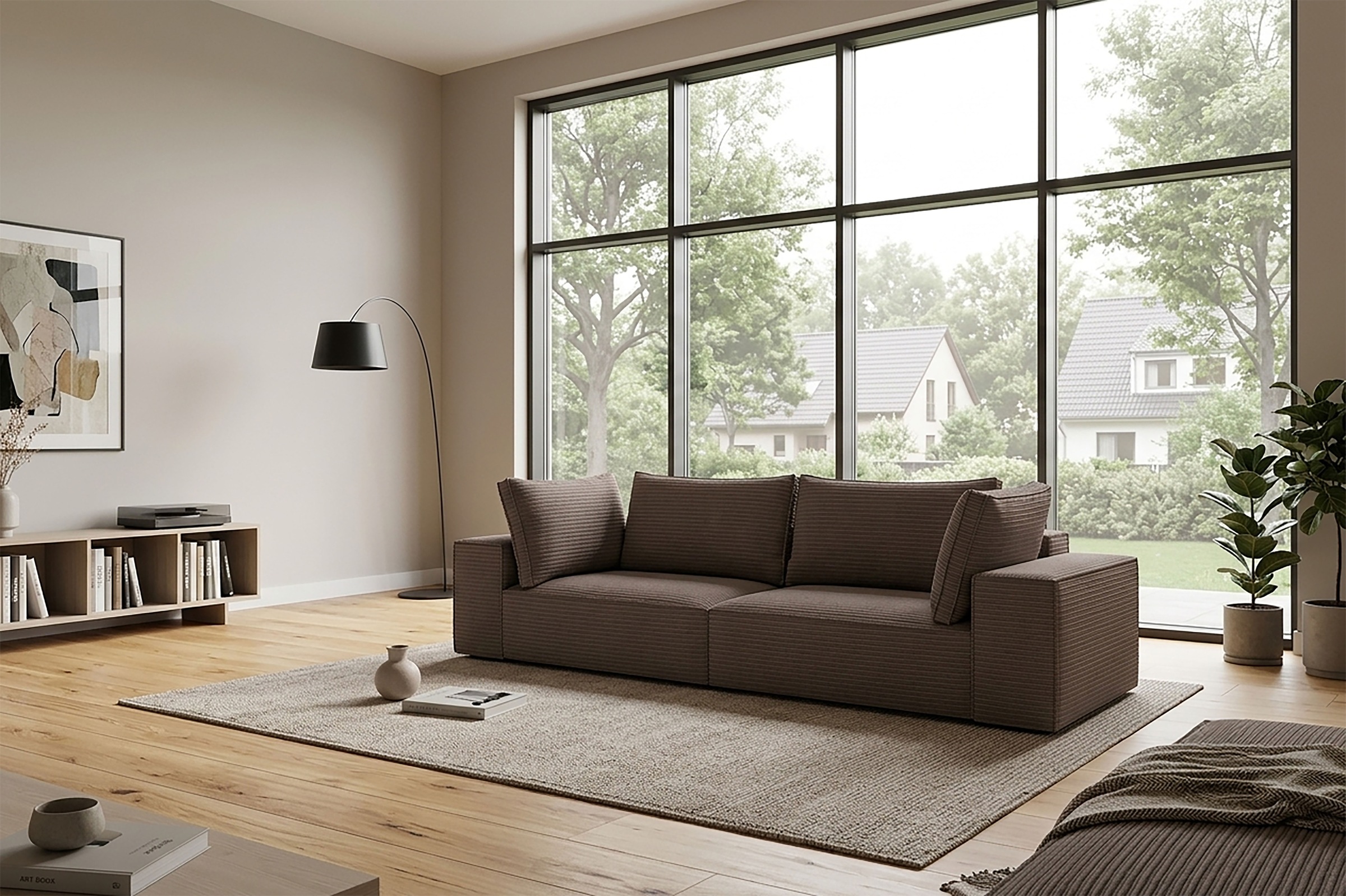 Trends by HG Canapé Big »Conor XXL« fonction couchage + coffre de lit