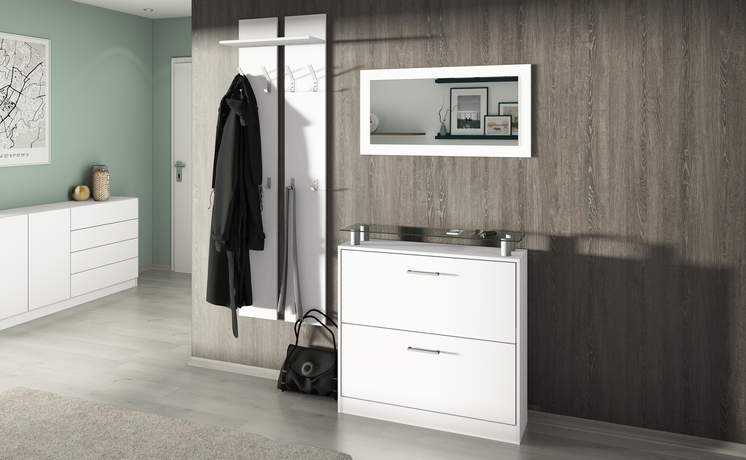 borchardt Möbel Ensemble de vestiaires »Finn« Set, 3 cuis tlg.