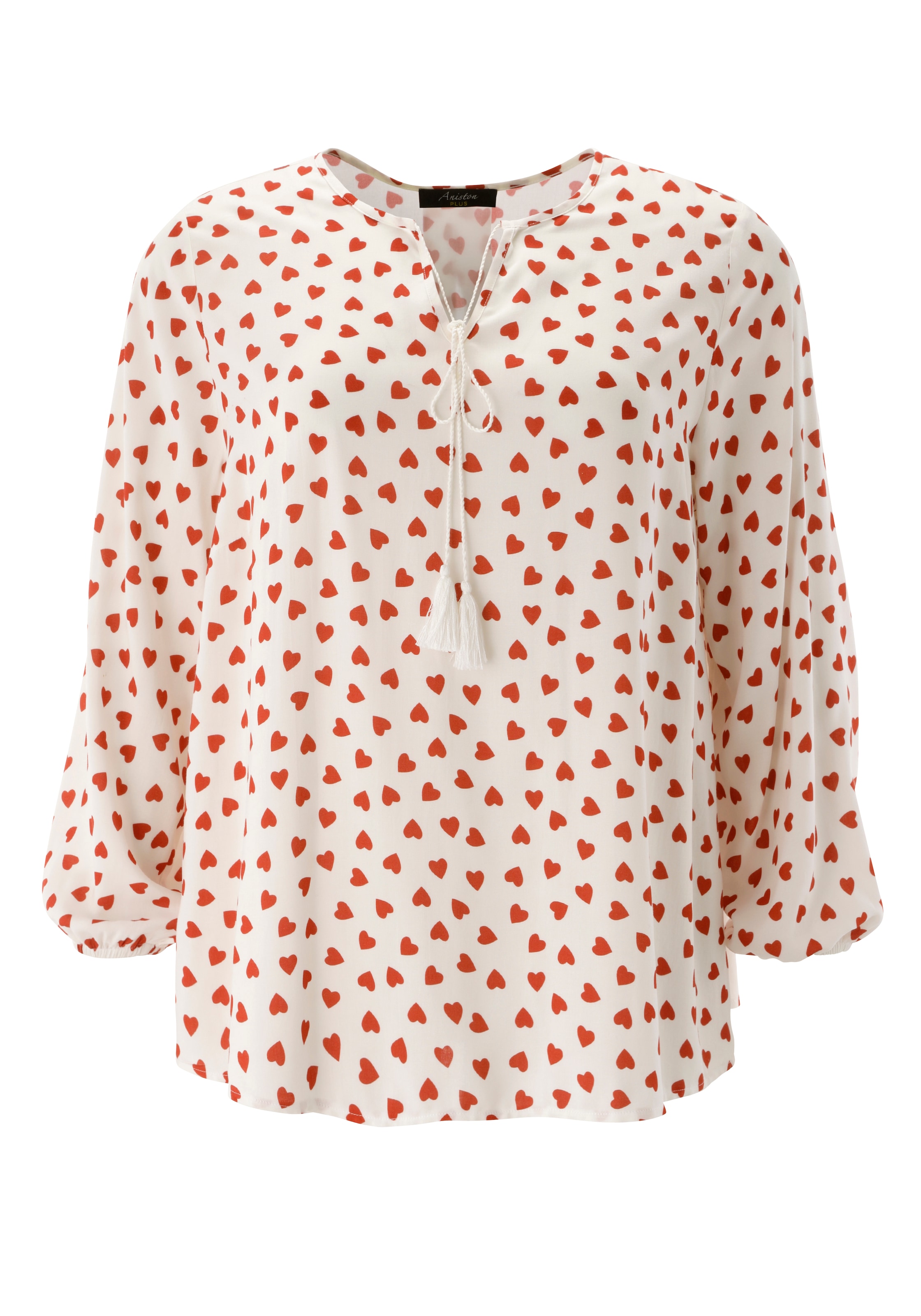 Aniston PLUS Blouse à enfiler mir Herzen bedruckt - NEUE KOLLEKTION